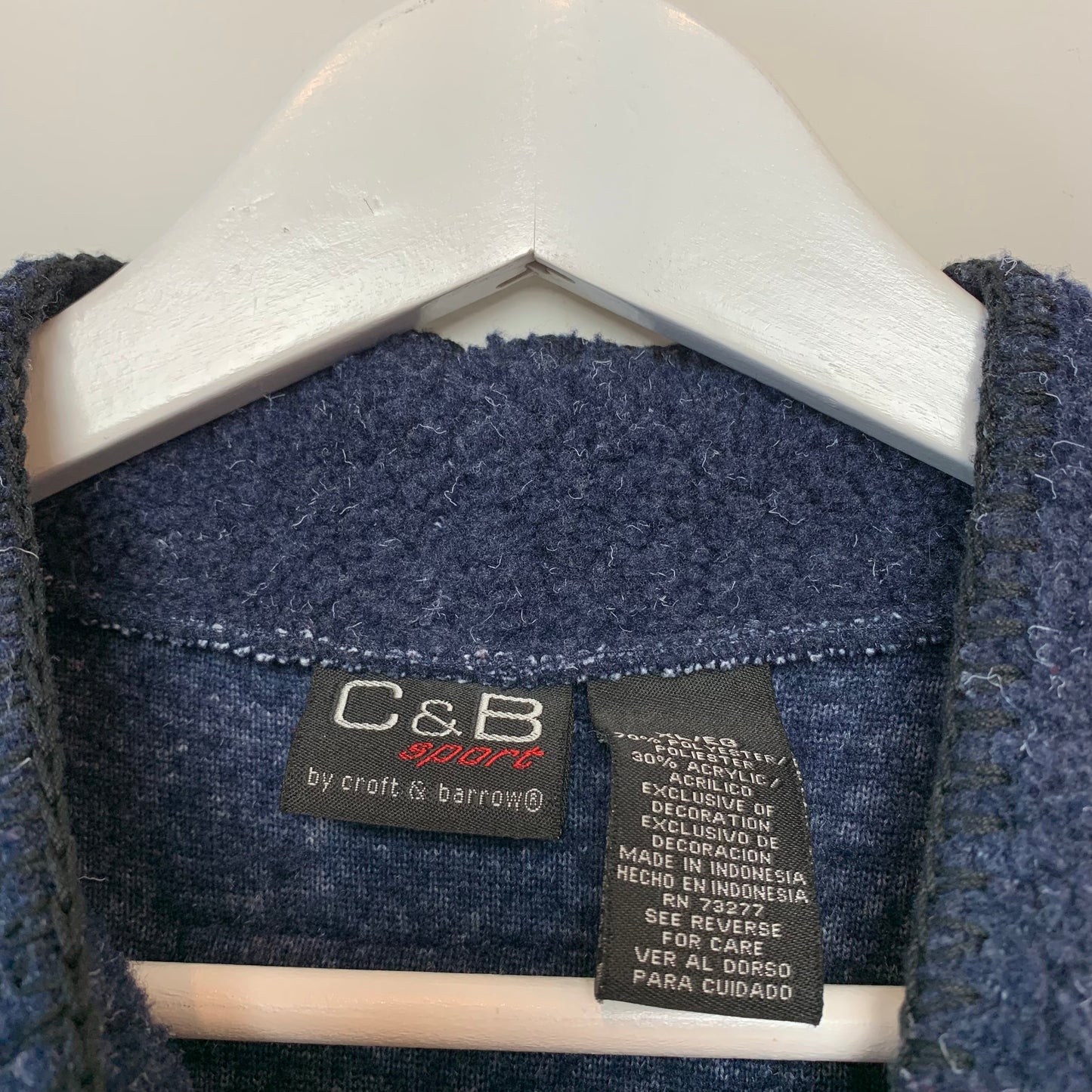 Vintage 90s C & B Sport Winter Themed Fleece Pullover Mock Neck Sweatshirt XL