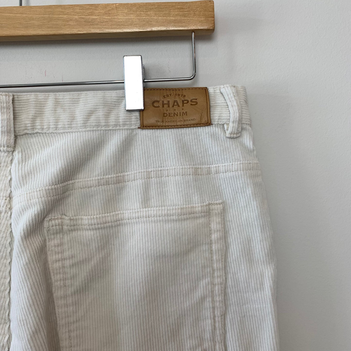 Vintage Chaps Corduory Cream Boot Cut Pants 14