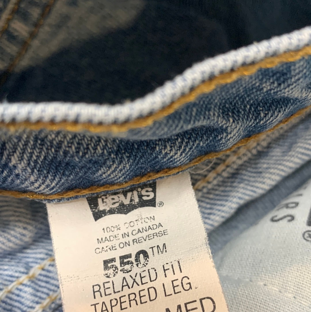 Vintage Levi's 550 Relaxed Fit Tapered Leg High Rise Straight 9 28”