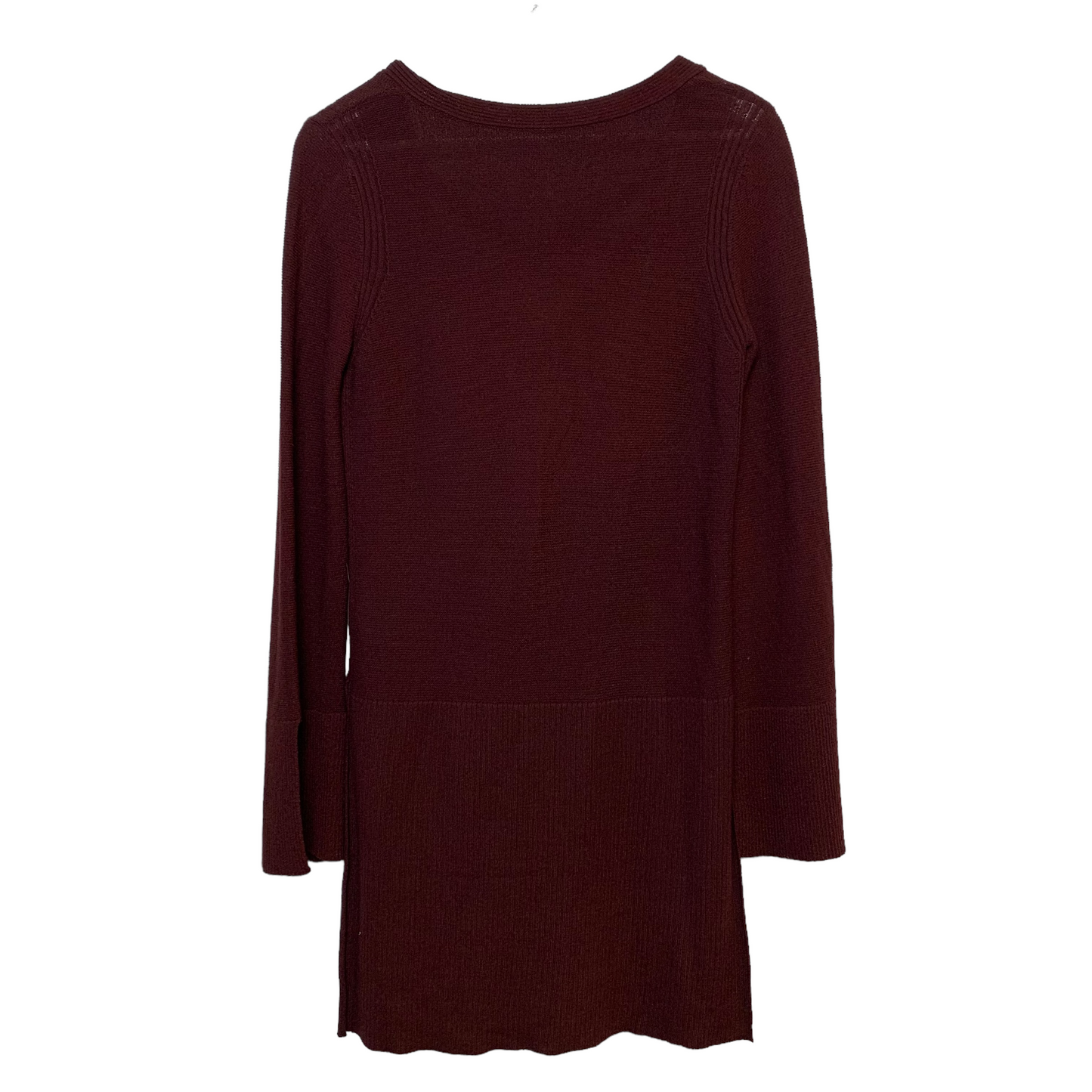 Free People Cross Front Tunic Sweater Maroon Small