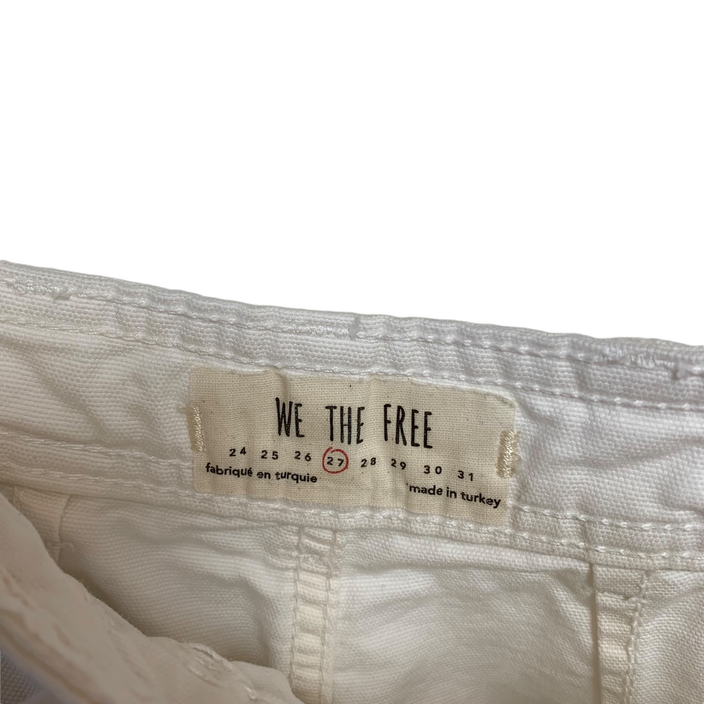 Free People Cream Wide Leg Cropped Pants 27