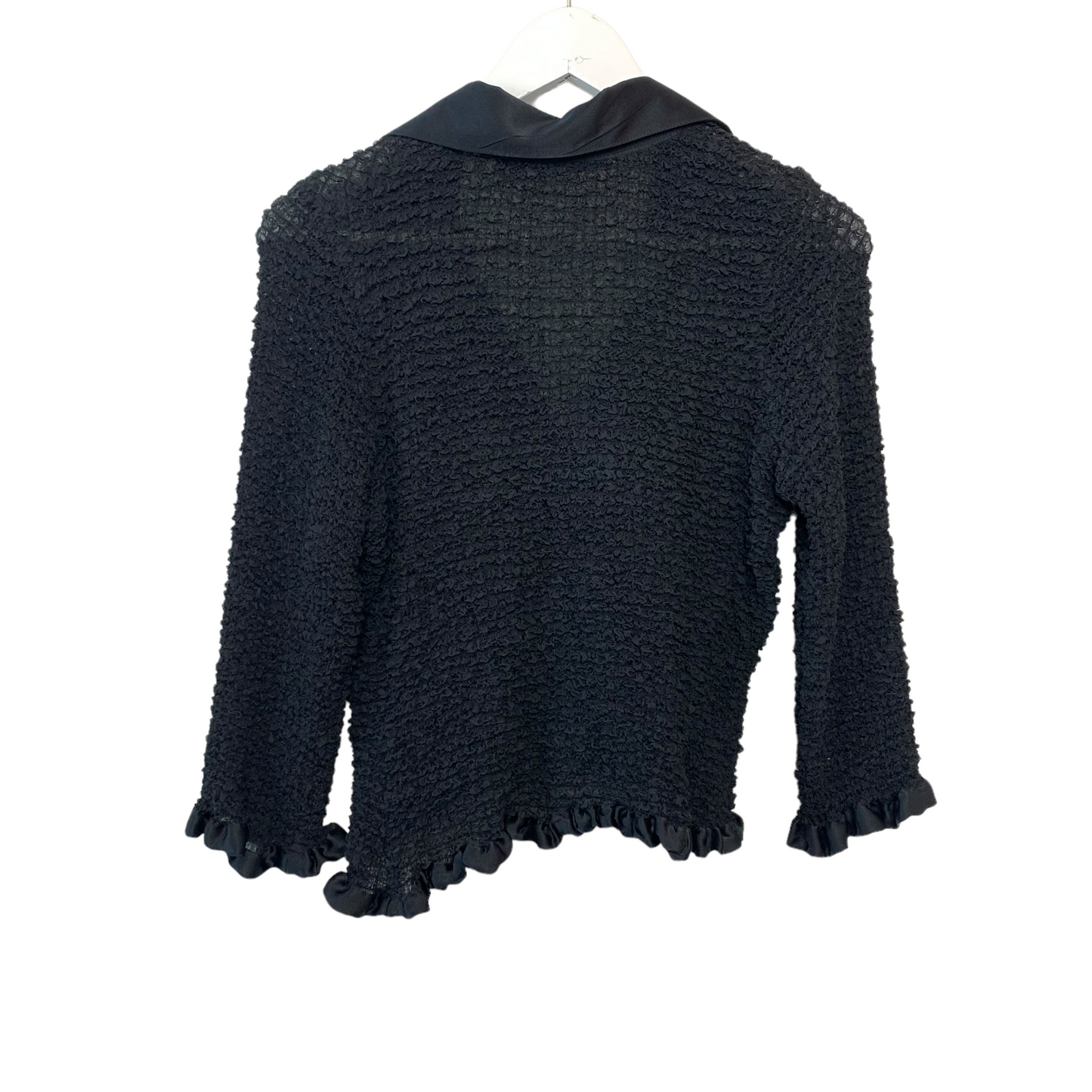 Y2K Rezrekshn Black Scrunchie Polo Shirt Silk 6