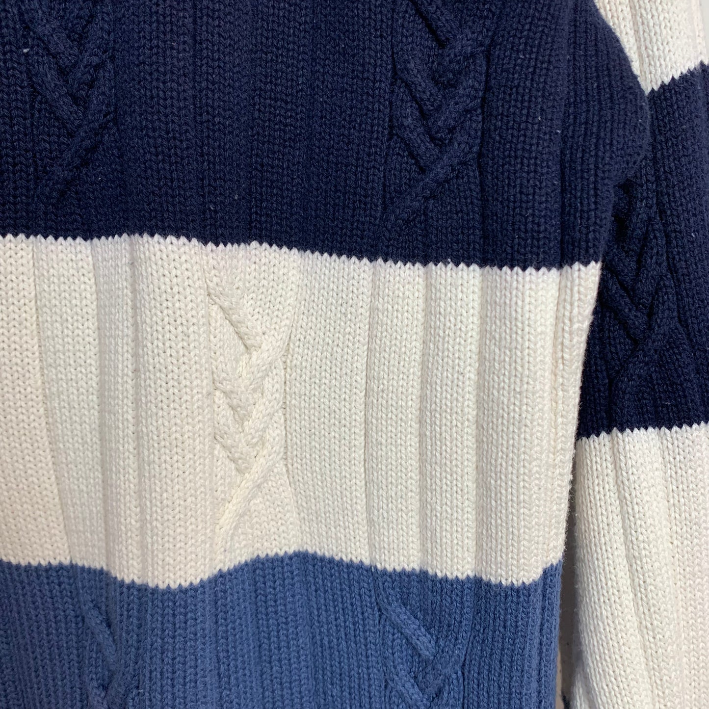 Vintage 90s Nautica Chunky Knit Grandpa Sweater Sail Boats Large