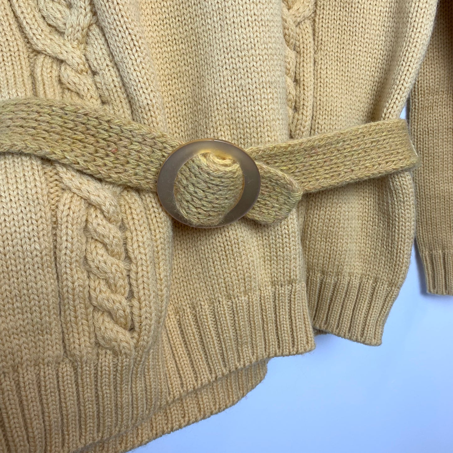 Vintage 60s 70s Peck & Peck New York Chunky Knit Sweater with a Belt
