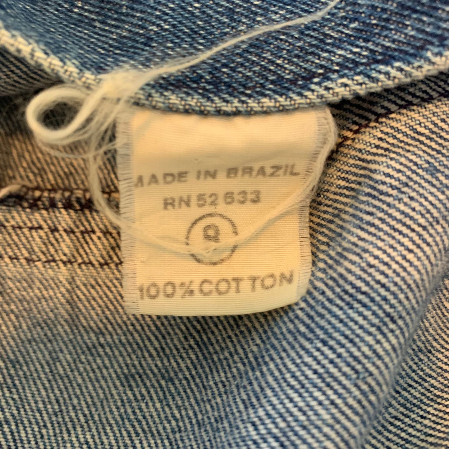 80s Denim Jacket Jean Bomber Coat Cotton Medium