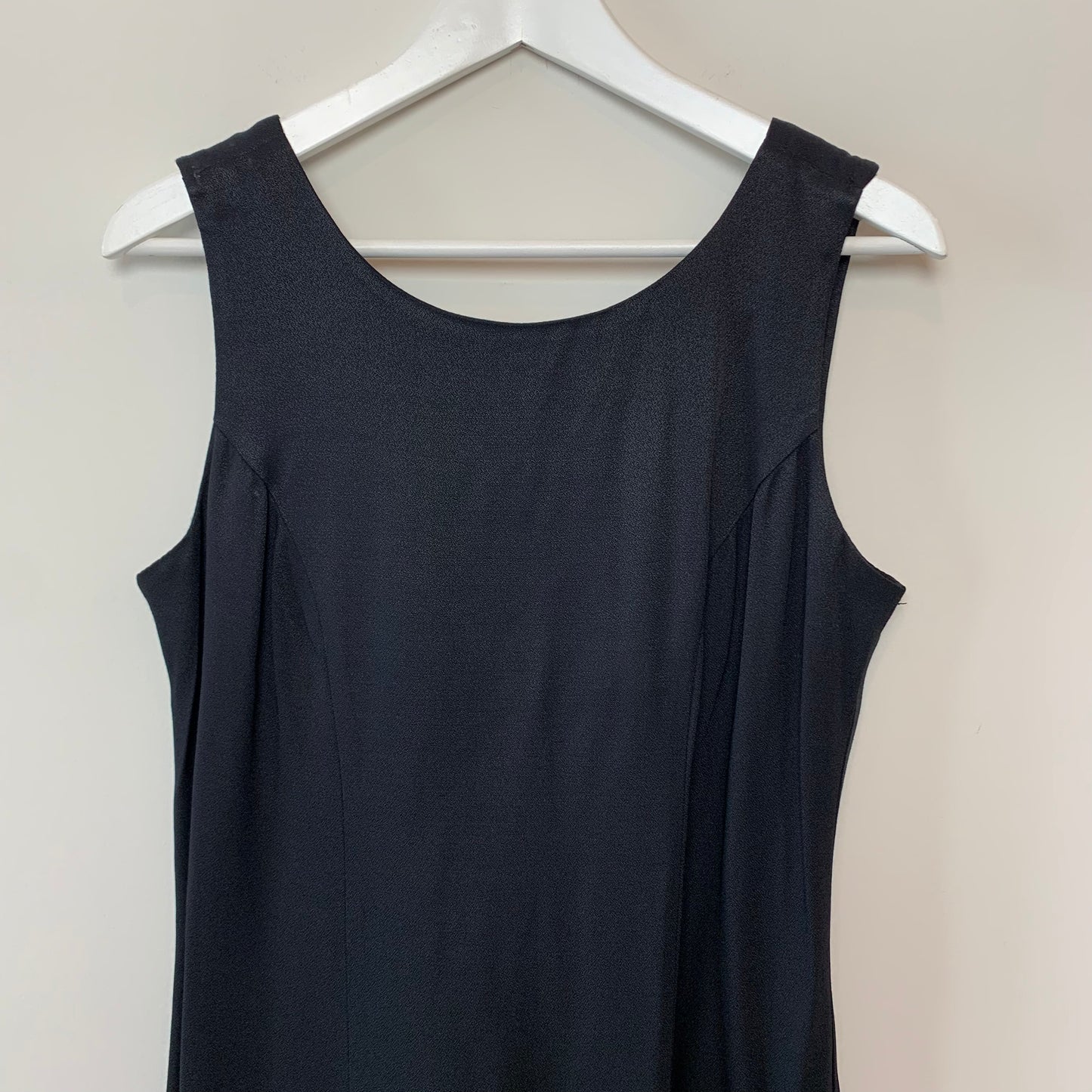 Vintage 90s All That Jazz Black Sleeveless Maxi Dress with Tie in the Back
