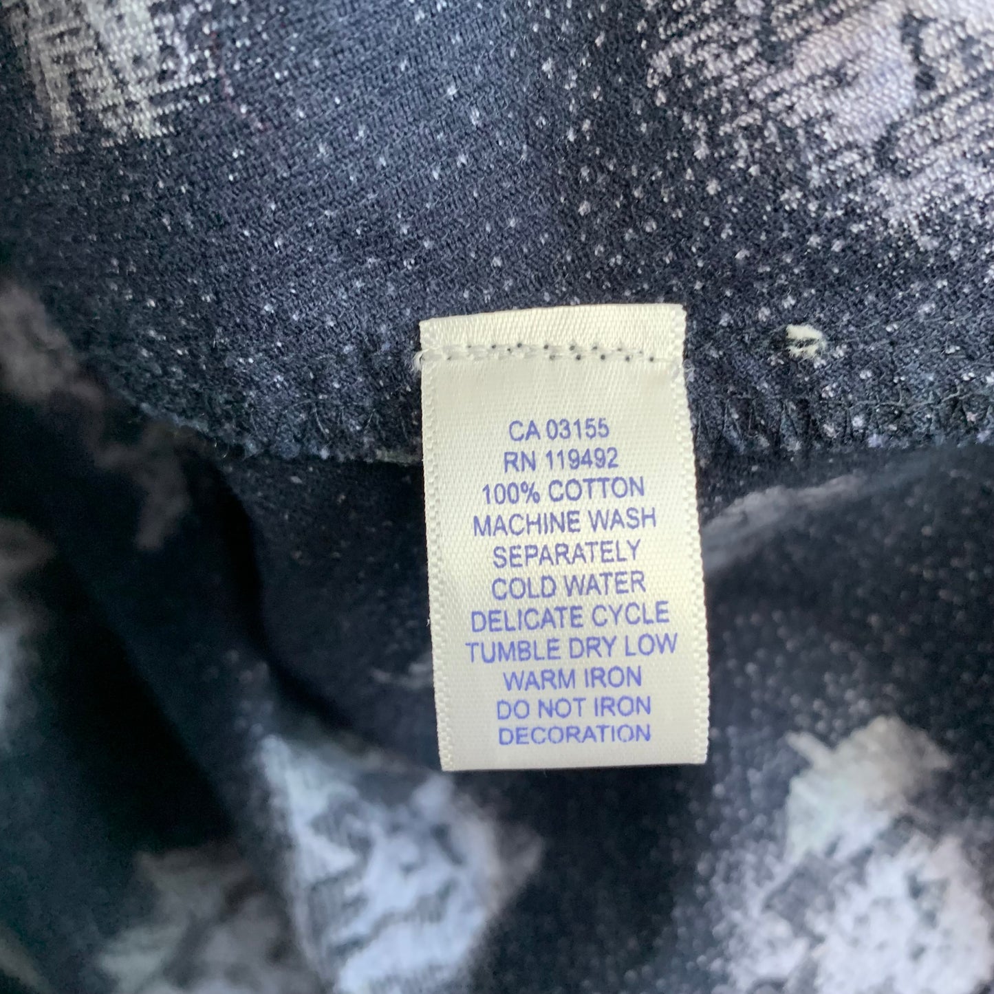 April Cornell Corduroy Mini Dress Jumper Navy Blue Floral Size Small