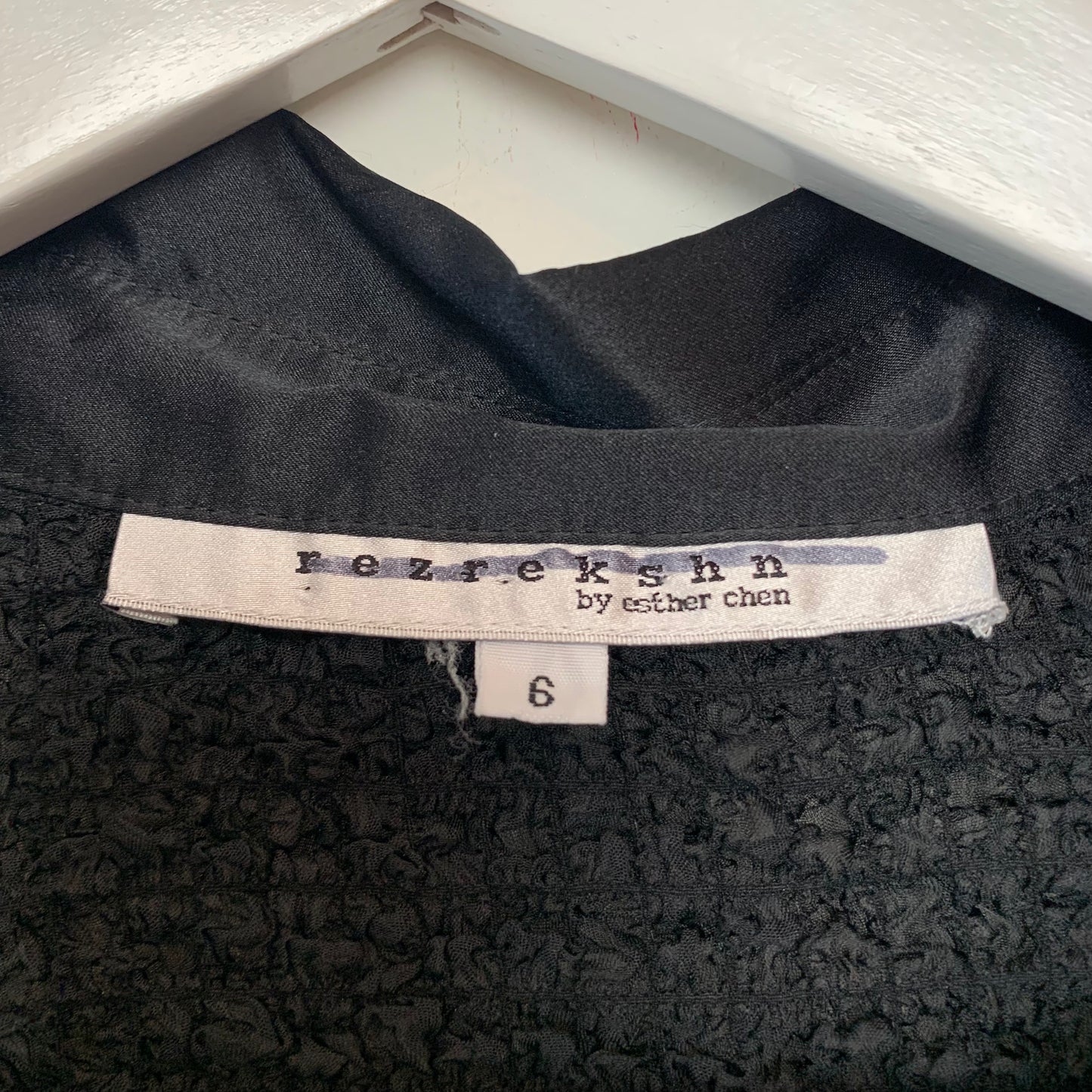 Y2K Rezrekshn Black Scrunchie Polo Shirt Silk 6