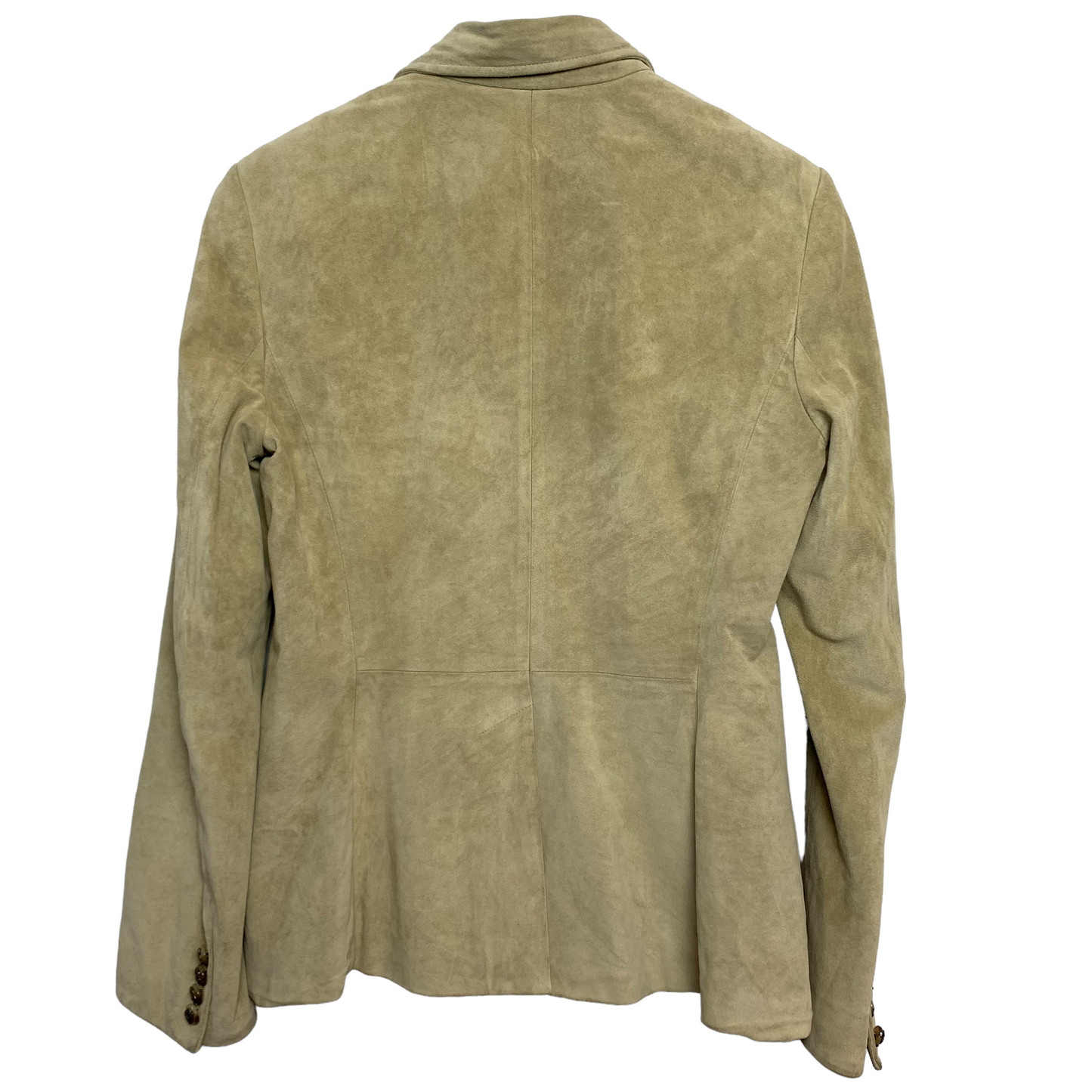 Ralph Lauren Blue Label Tan Suede Leather Blazer Jacket 12