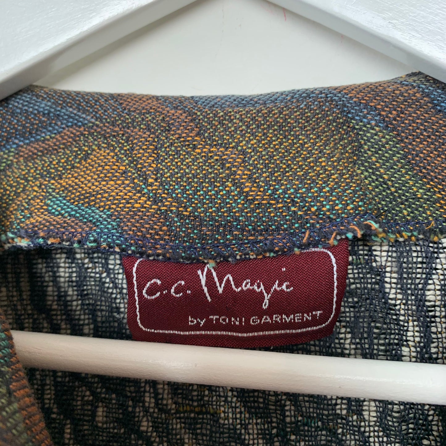 Vintage C.C. Magic Tapestry Cropped Blazer Jacket
