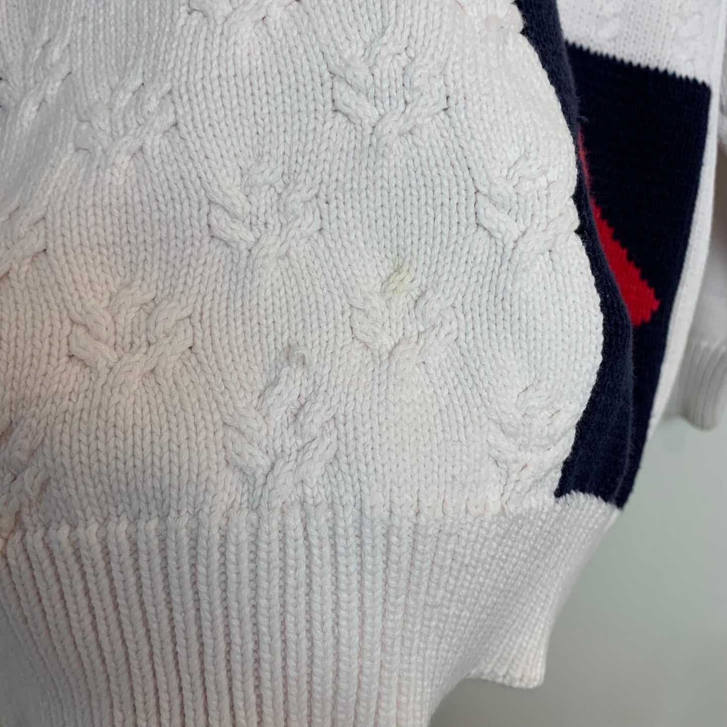 Vintage 90s Charter Club Chunky Knit Nautical Americana Sweater Medium