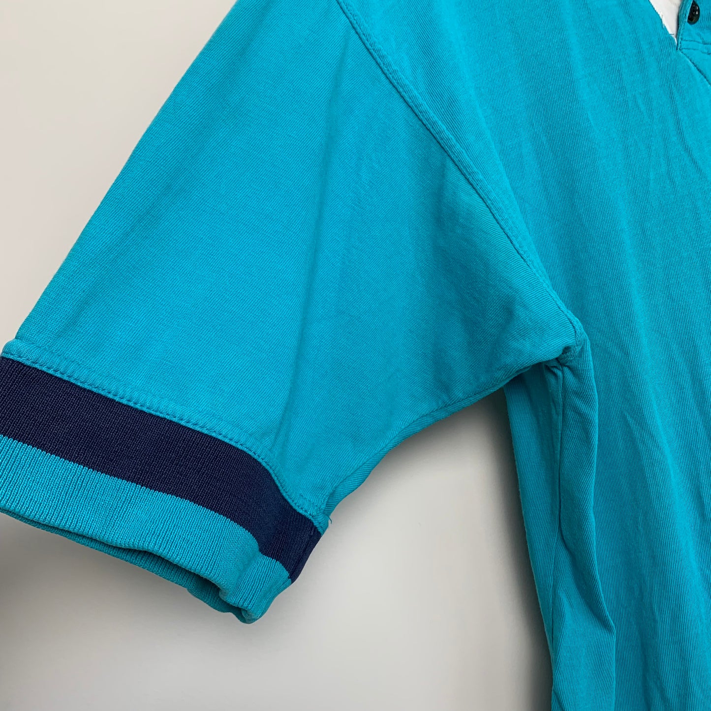 90s Cutter and Buck Teal Blue Polo Medium Made in the USA