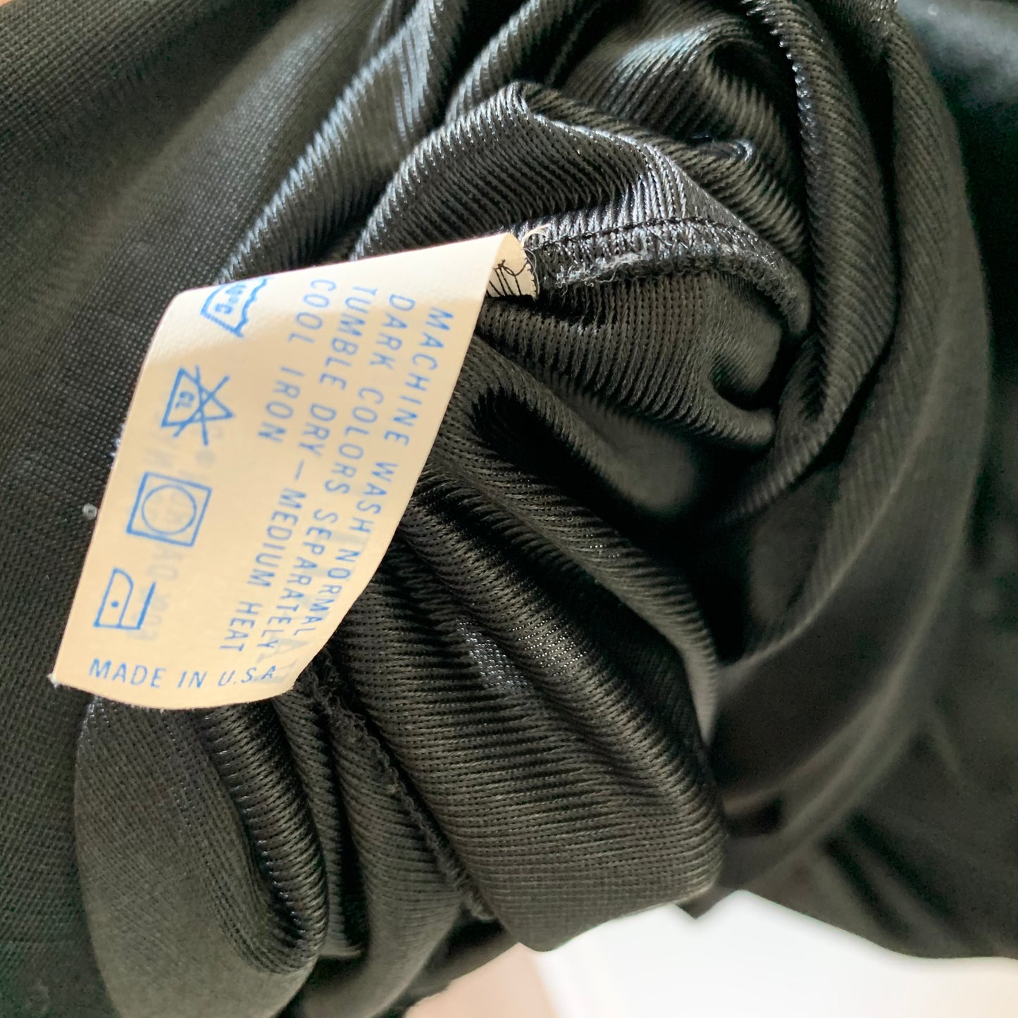1970s Vanity Fair Black Kaftan Dress Maxi Made in the USA Small Caftan