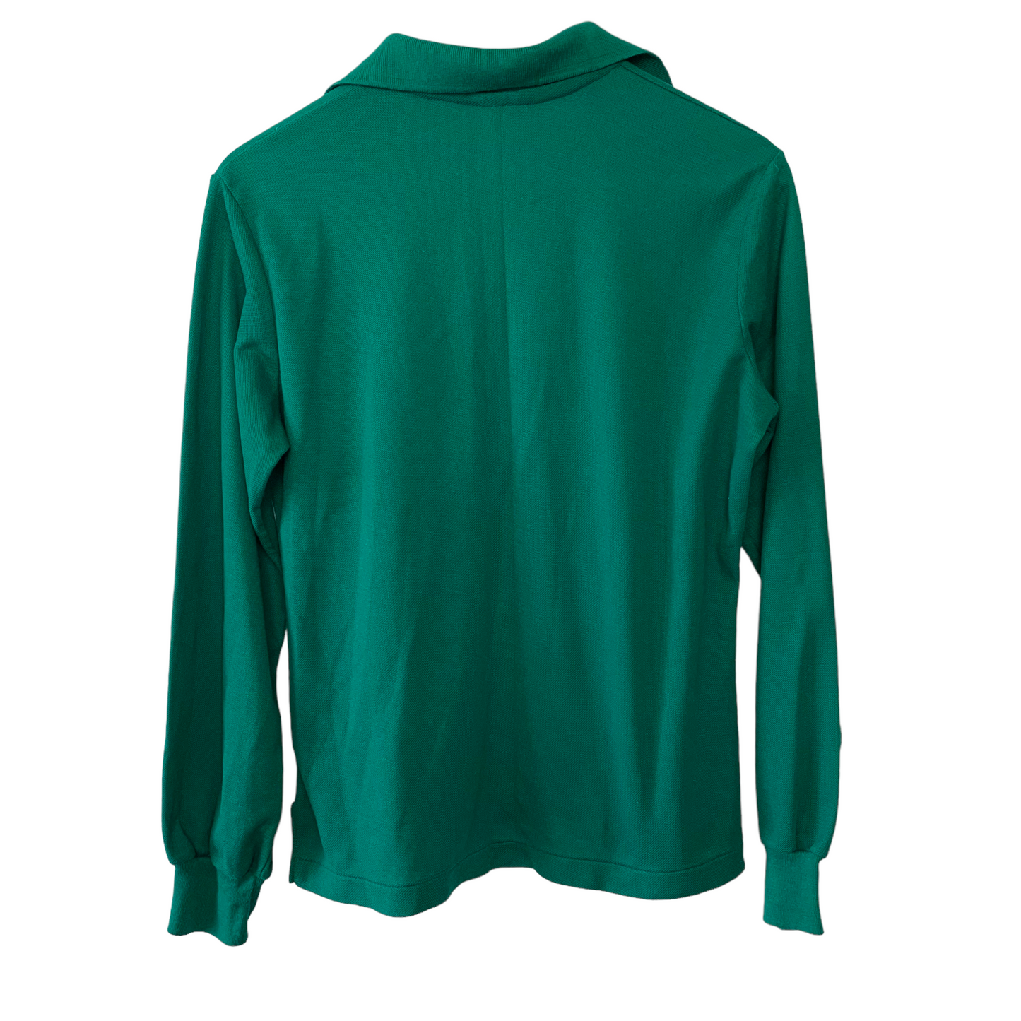 Vintage 1960s Haymaker Lacoste Kelly Green Long Sleeve Polo 38 Made in the USA