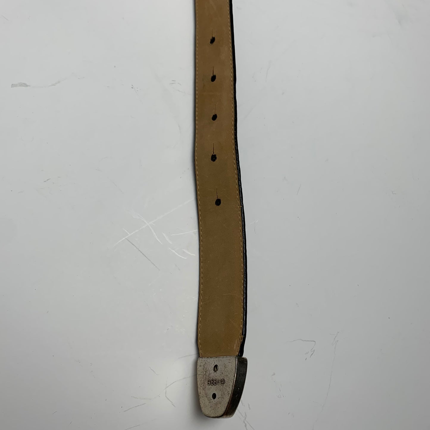 Vintage 90s Brighton Brown Leather Square Buckle Belt