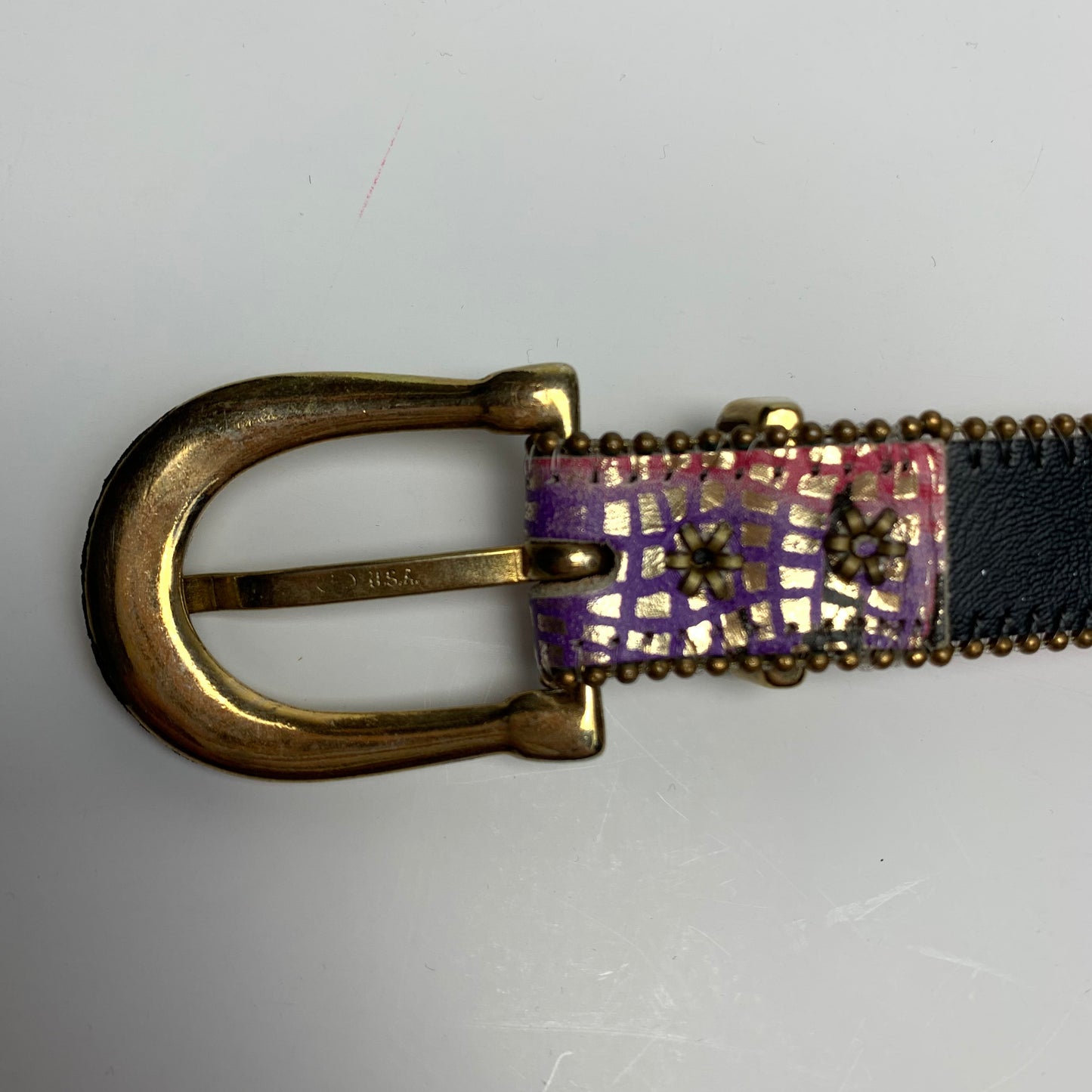 Vintage Patchwork Style Belt Multicolored