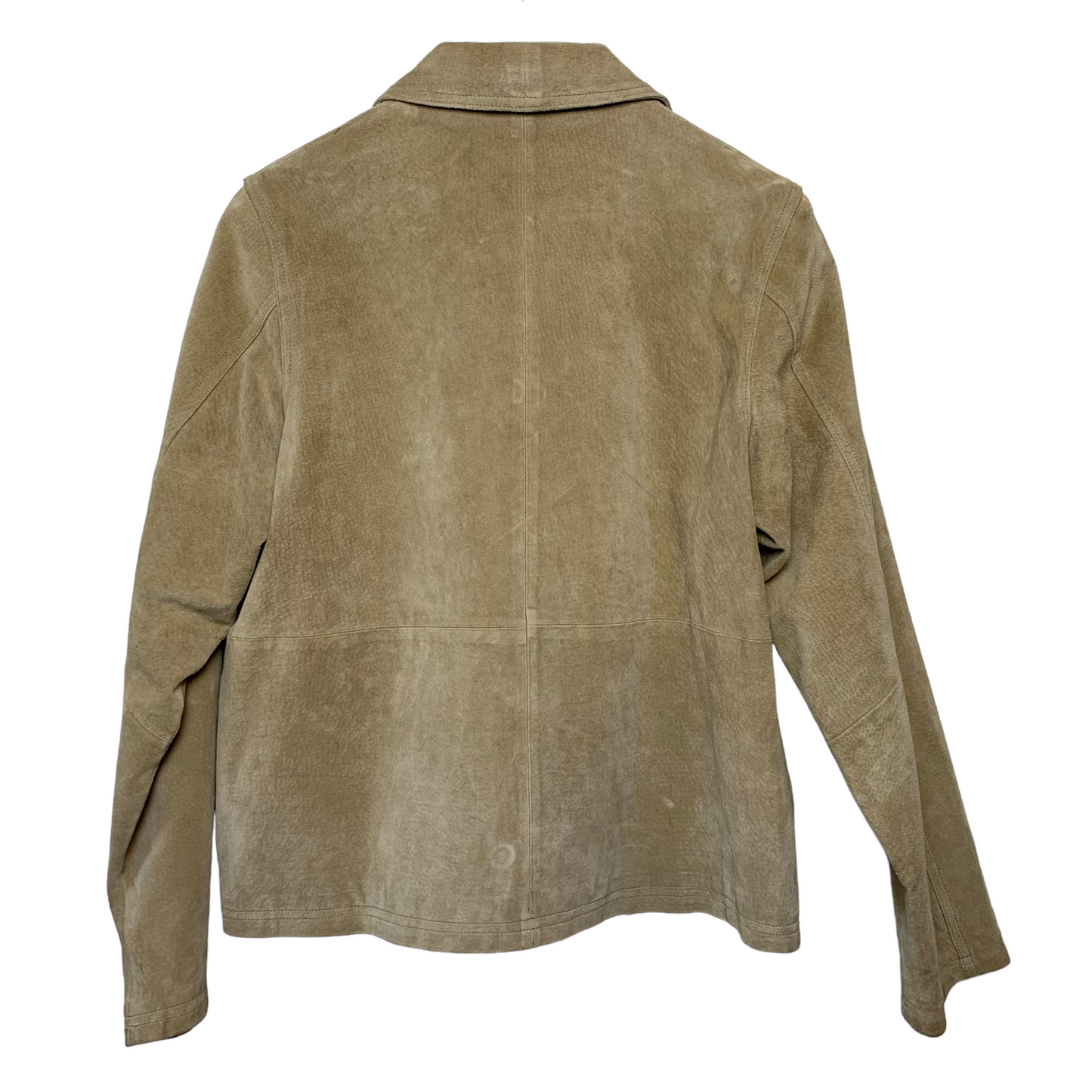 Vintage Brandon Thomas Suede Leather Jacket Floral Embroidery