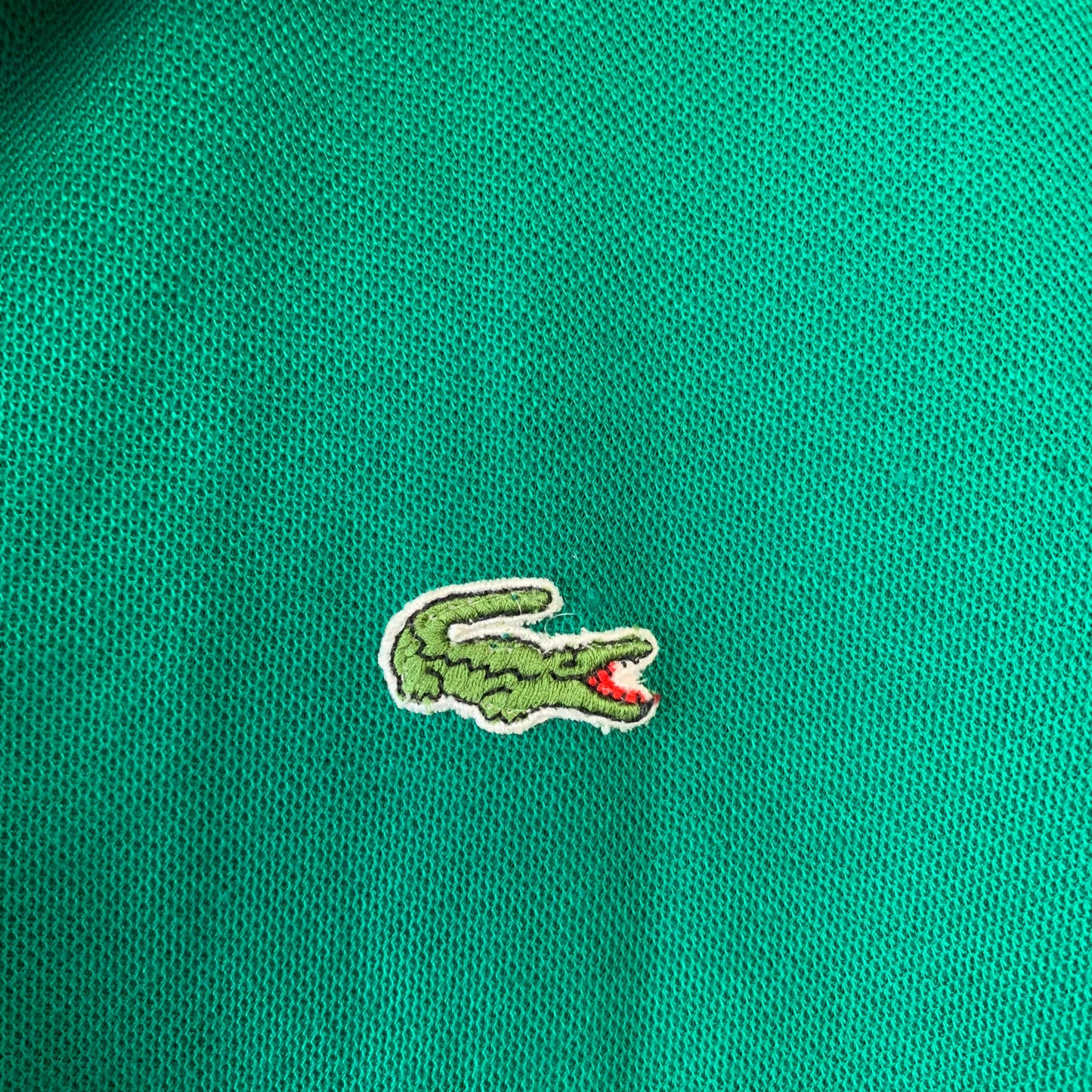 Vintage 1960s Haymaker Lacoste Kelly Green Long Sleeve Polo 38 Made in the USA