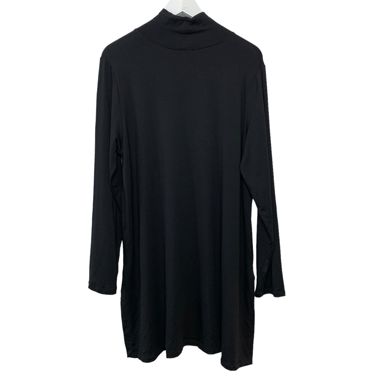 Eileen Fisher Black Scrunch Neck Turtleneck Tunic Top XL