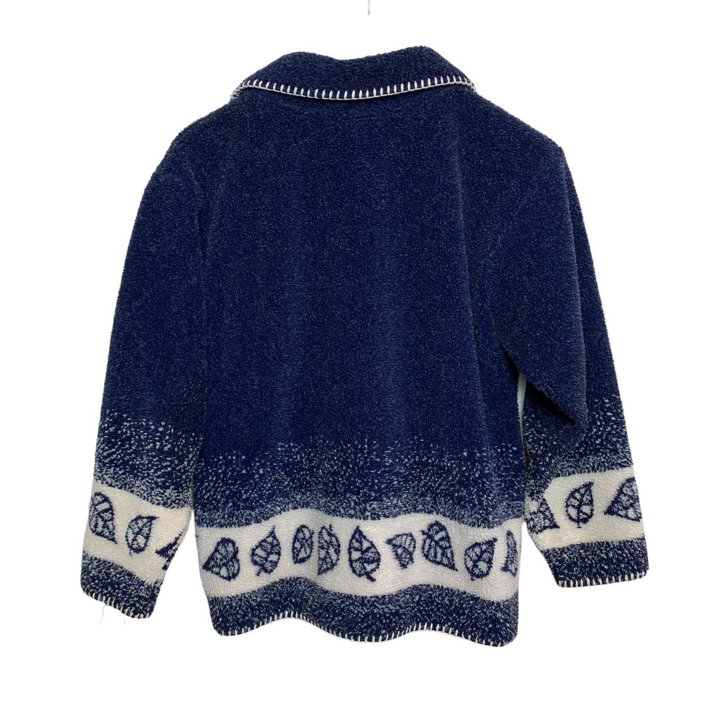 Vintage Fleece Jacket Finest Quality Apparel Alps Collared Coat Leaf Large