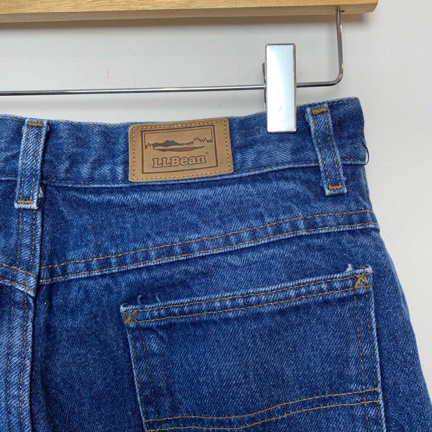 Vintage 90s L.L. Bean Flannel Lined Denim Jeans High Rise Straight Leg 14