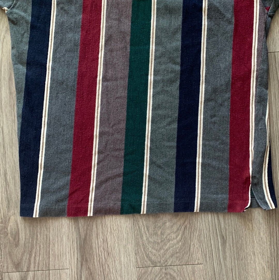 Vintage 90s Chaps X Ralph Lauren Collab Long Sleeve Striped Polo Shirt XL