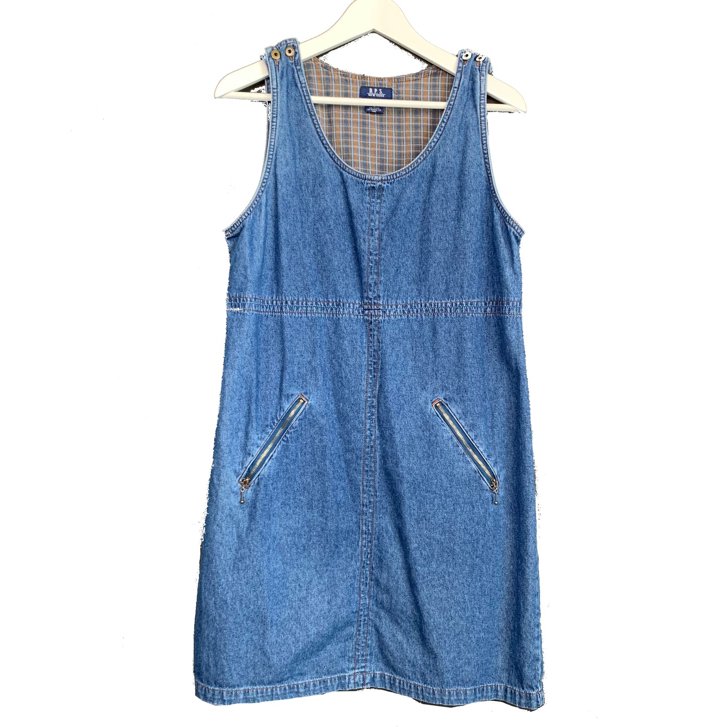 Vintage 90s D.P.S. Denim Jumper Dress Small Cotton
