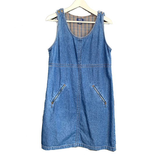 Vintage 90s D.P.S. Denim Jumper Dress Small Cotton