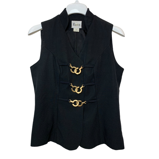 Vintage Maren Black Vest 8 Made in the USA