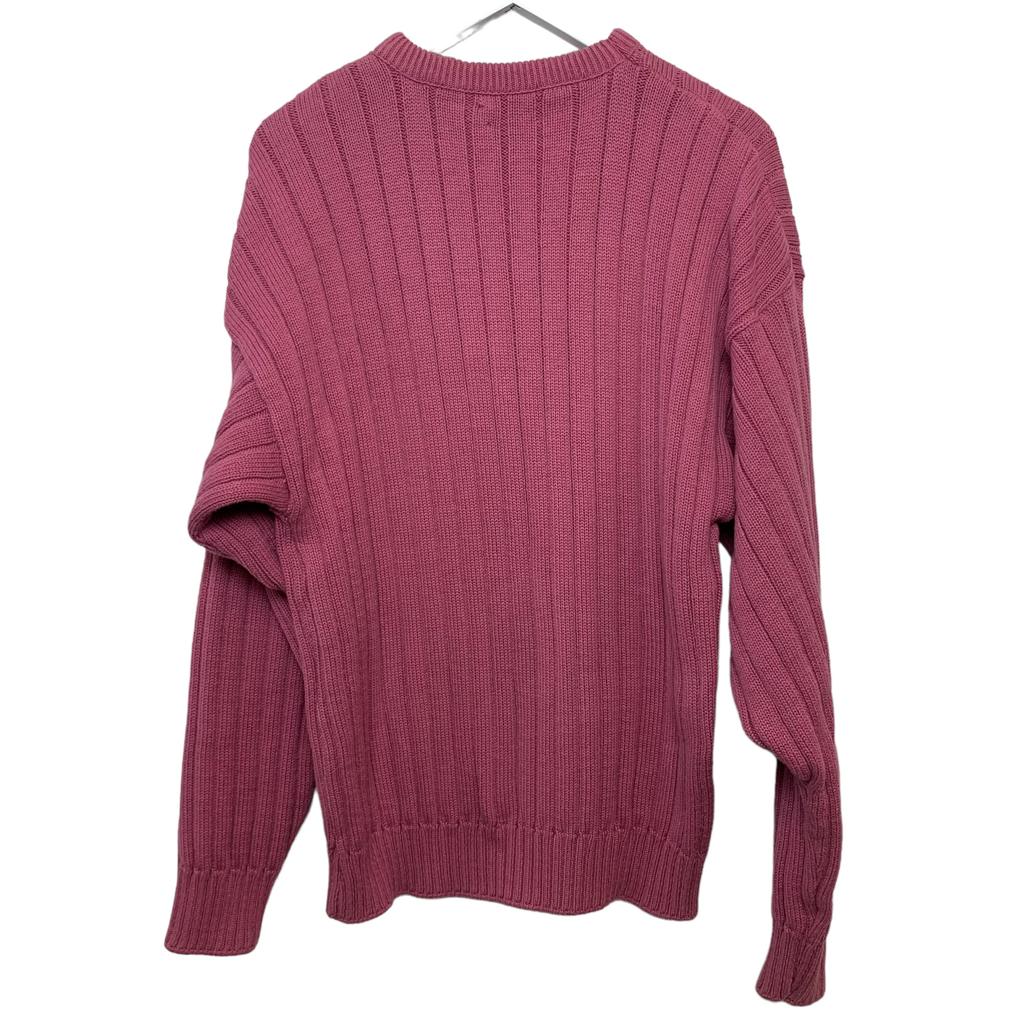 Vintage 90s Nowell's Chunky Knit Sweater Pink Large Made in the USA