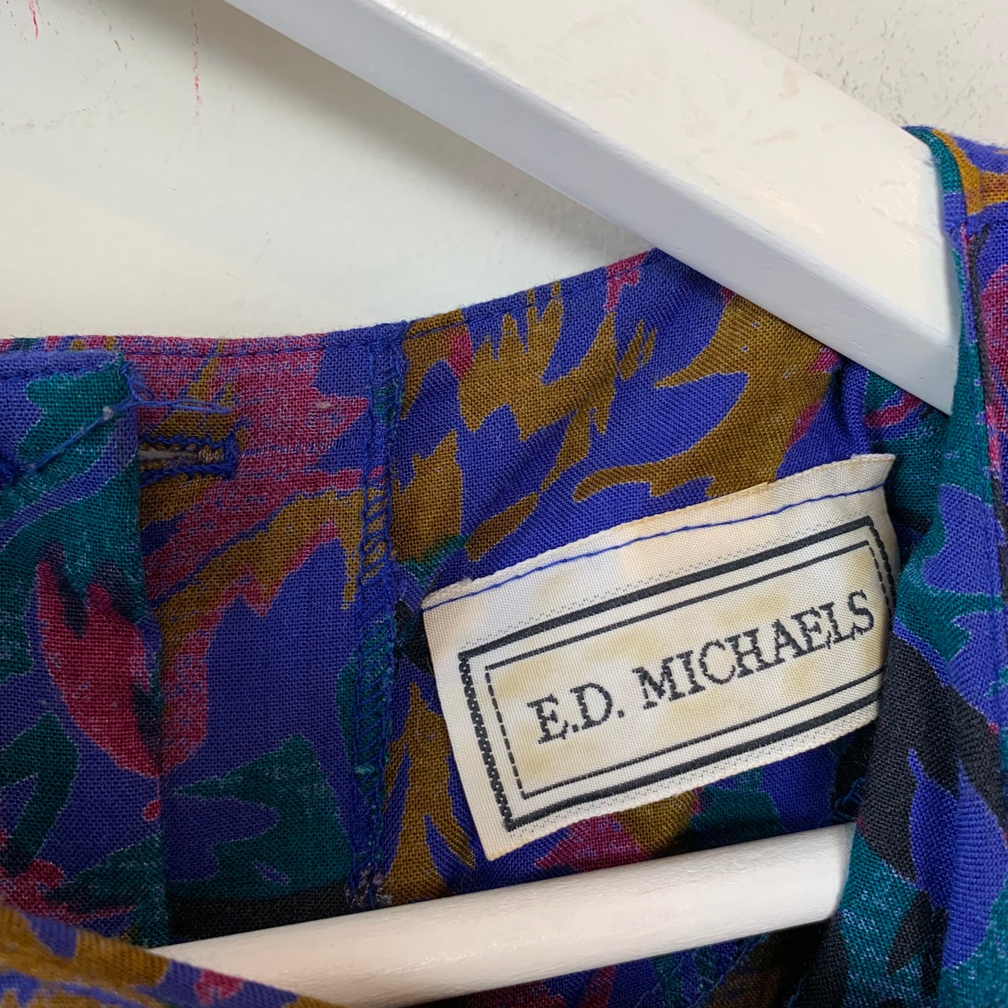 Vintage 1980s E.D. Michaels Jewel Tone Dress 7/8