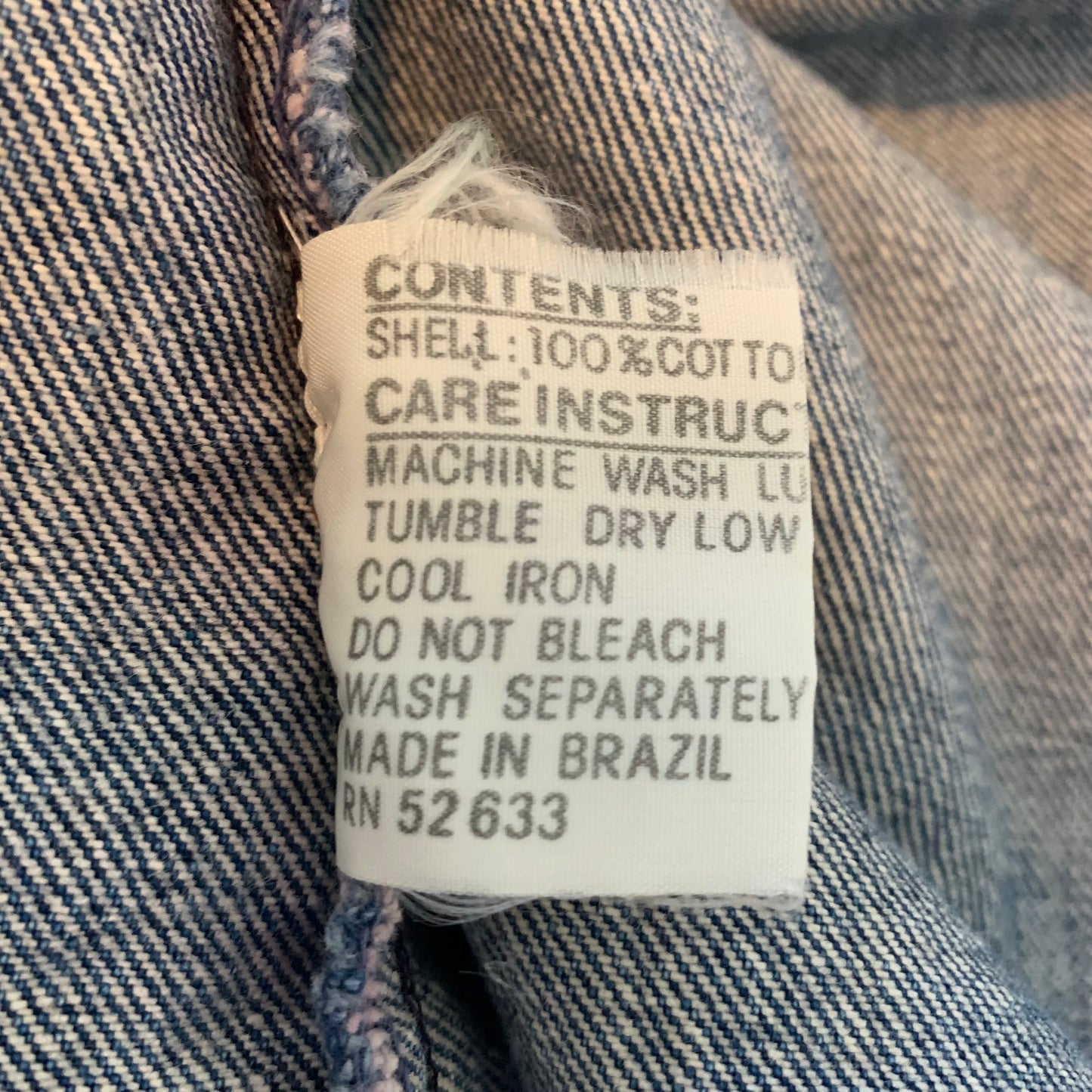 80s Denim Jacket Jean Bomber Coat Cotton Medium