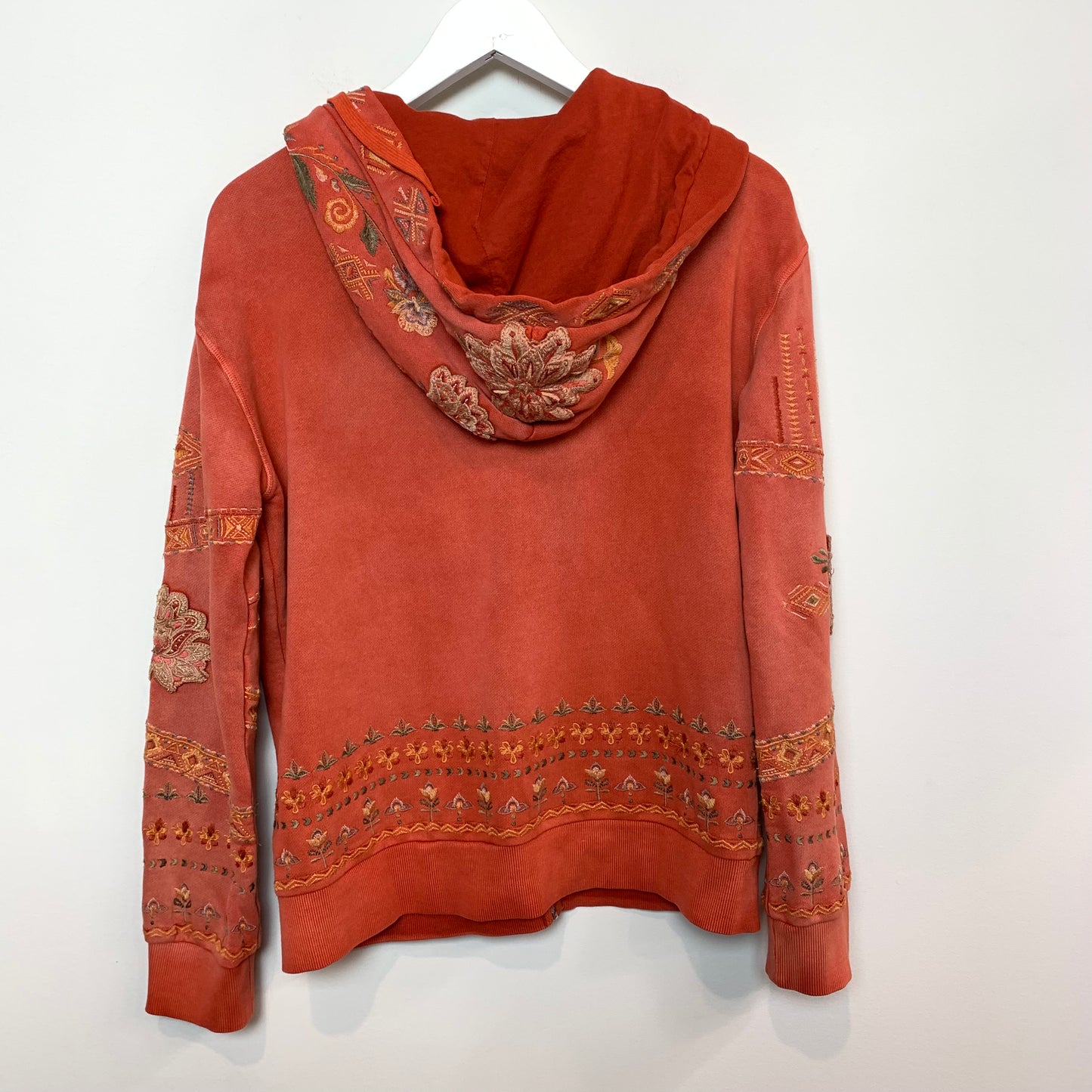 DRIFTWOOD Teddy Hoodie Embroidered Zipper Jacket Small