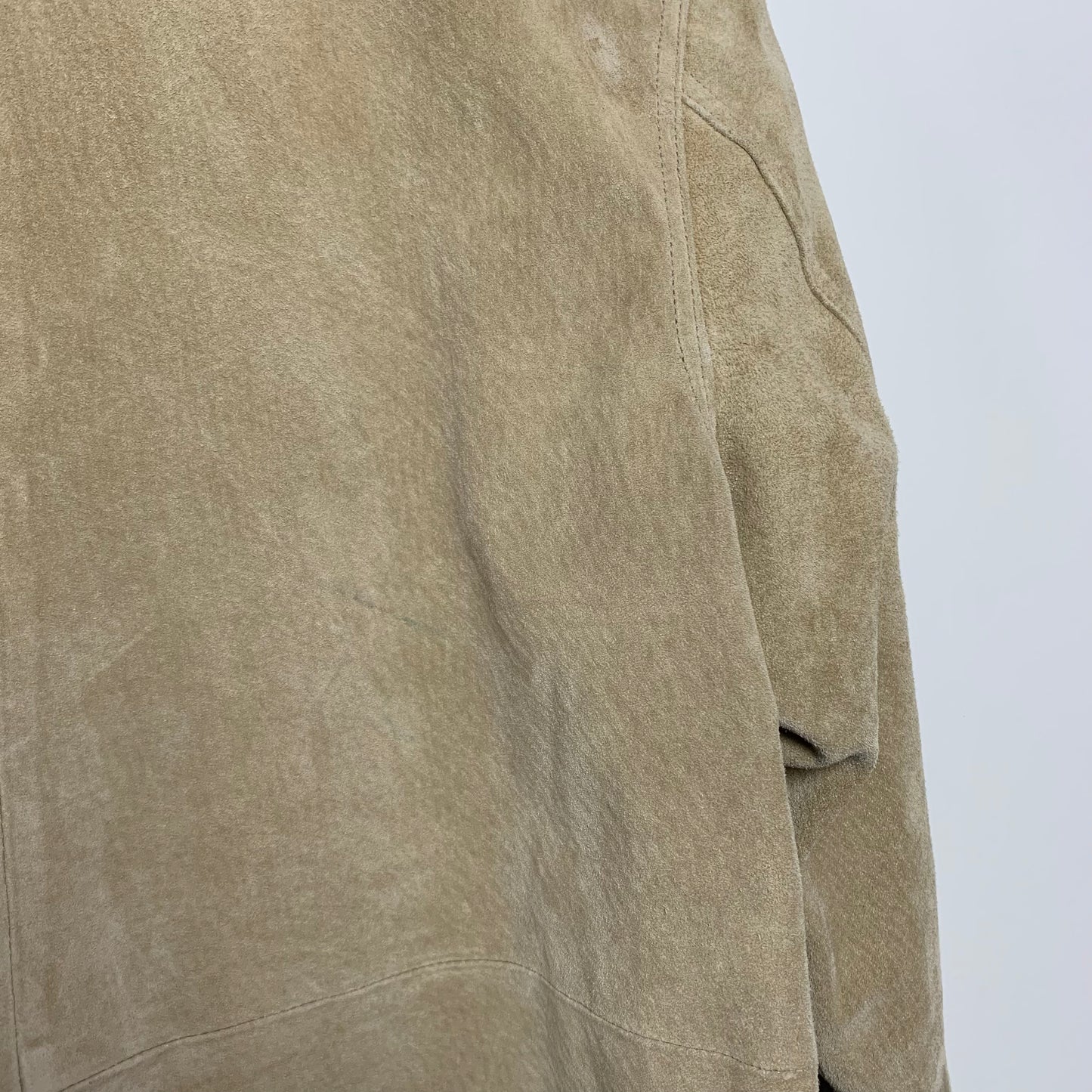 Vintage Brandon Thomas Suede Leather Jacket Floral Embroidery