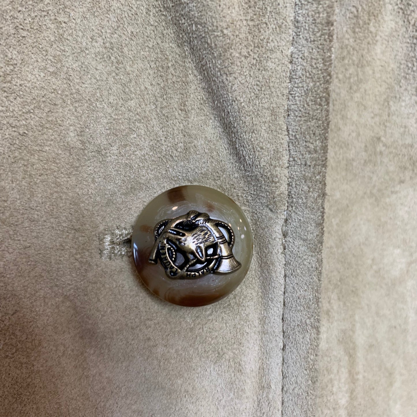 Ralph Lauren Blue Label Tan Suede Leather Blazer Jacket 12