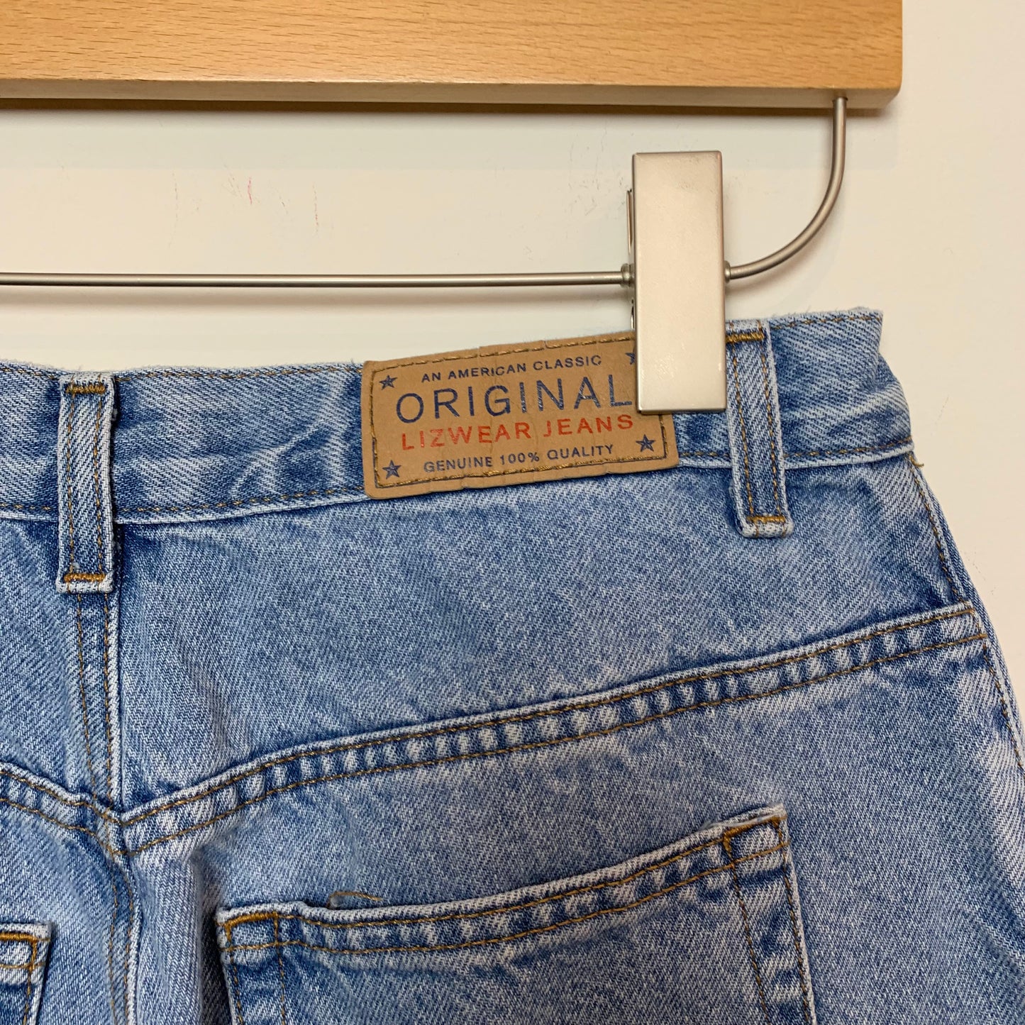 Vintage 90s Liz Claiborne High Rise Straight Leg Jeans Denim Cropped Raw Hem 8