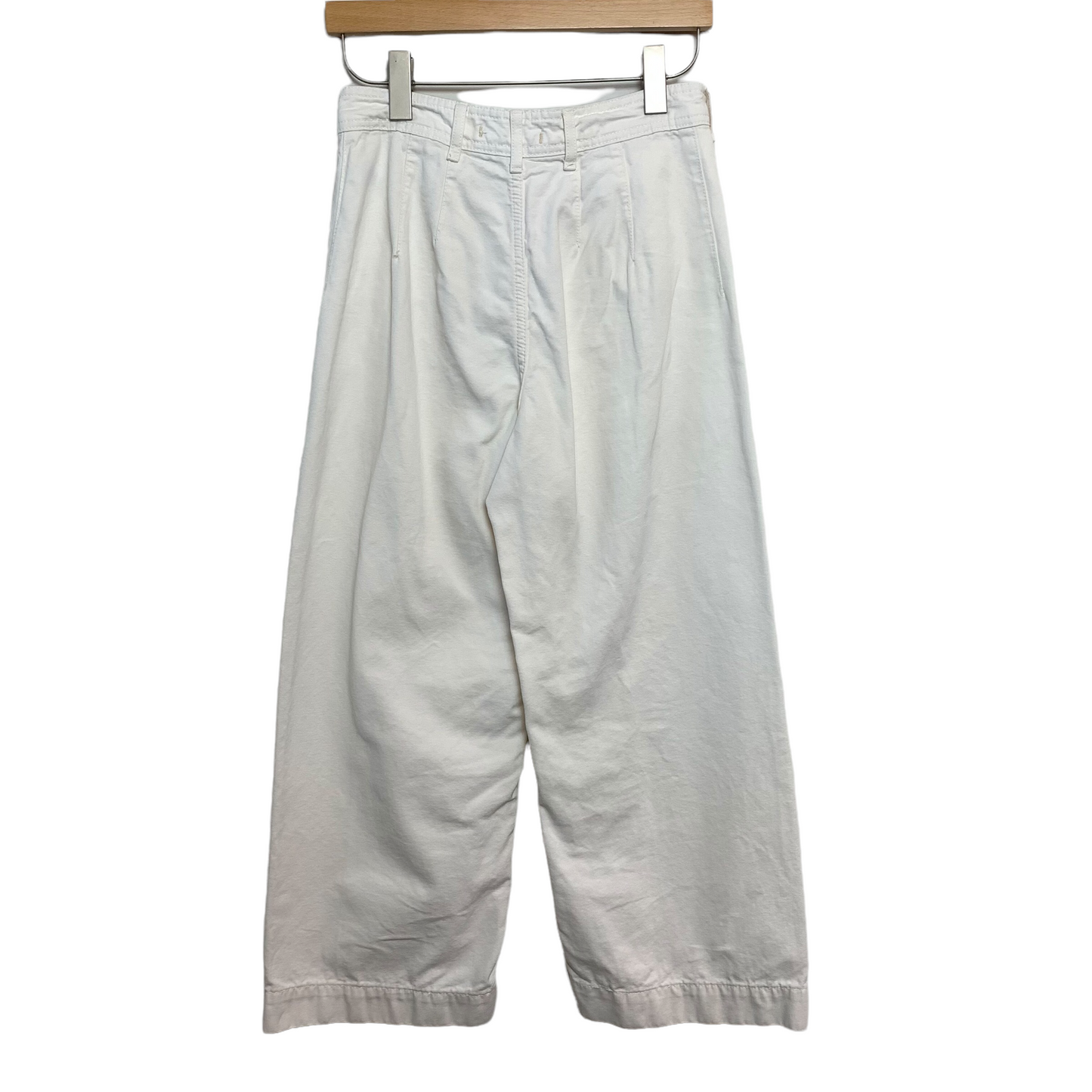 Free People Cream Wide Leg Cropped Pants 27