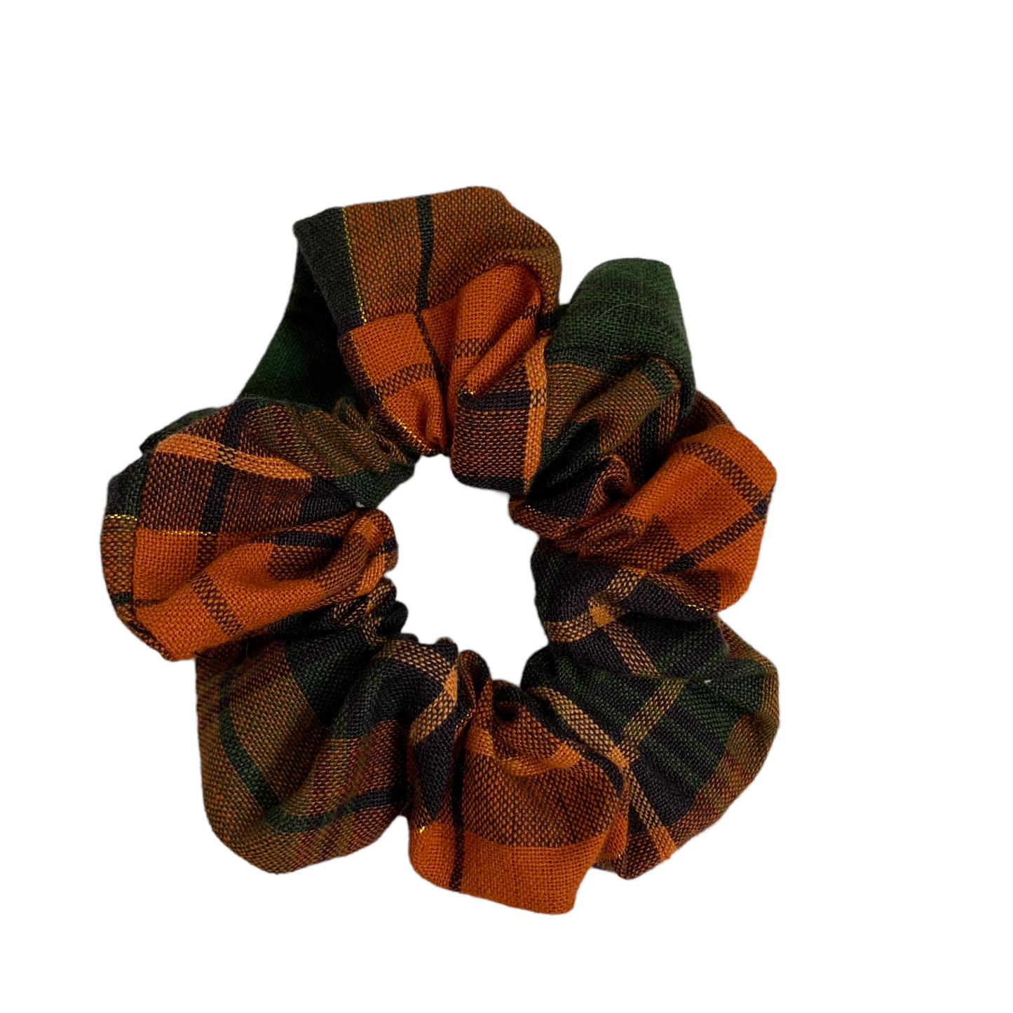 Handmade Fall Plaid Scrunchie