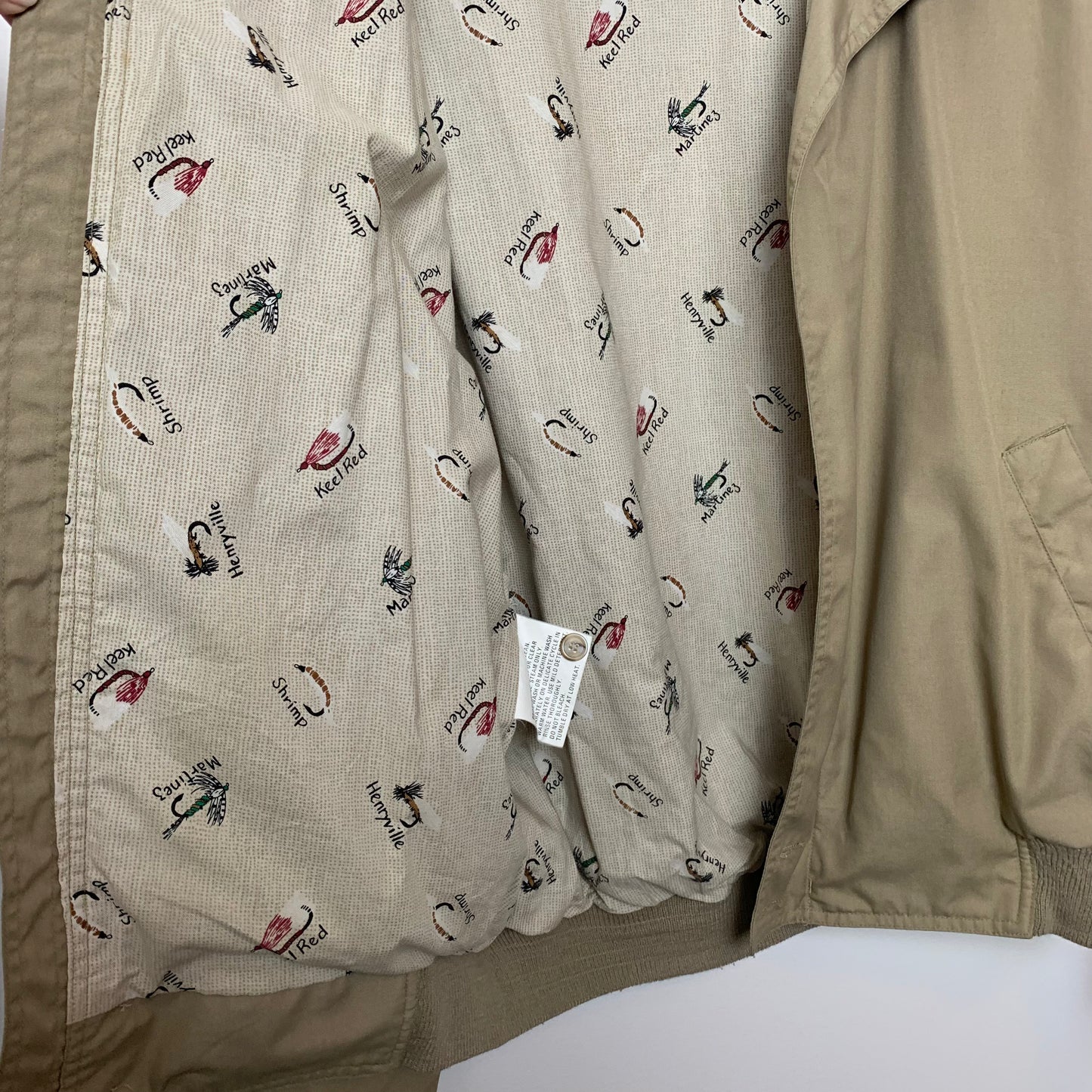 Vintage Eddie Bauer Bomber Jacket Tan Medium