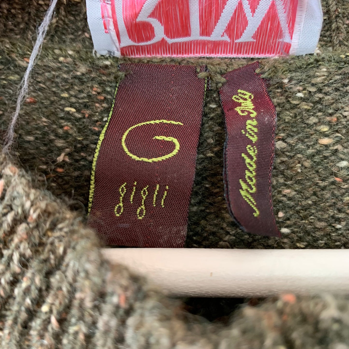 RTW Charleston Sweater Vest Olive Green Made in Italy