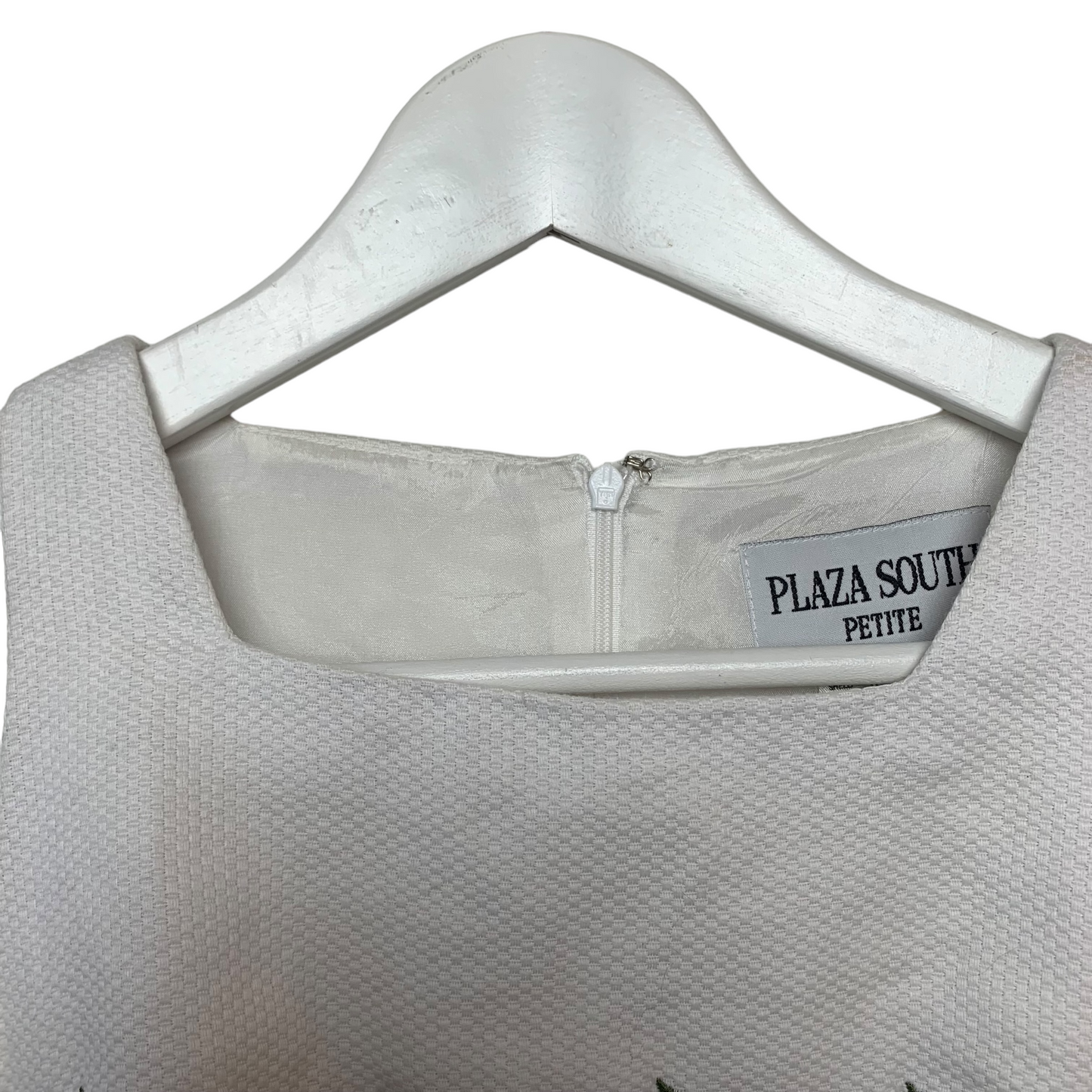 Vintage 90s Plaza South Mini Dress Roses Floral Black and White 4 Petite