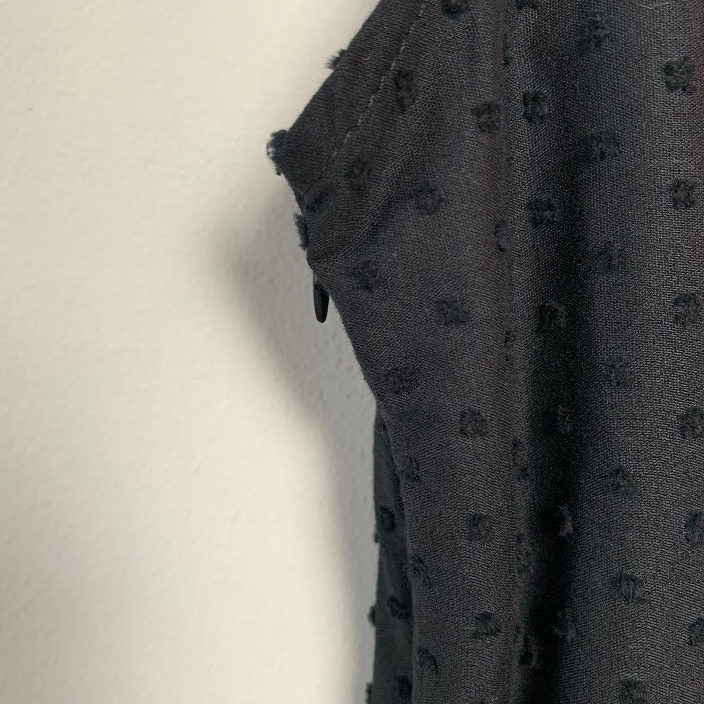 Sail to Sable Swiss Dot Black Dress Cotton Sleeveless