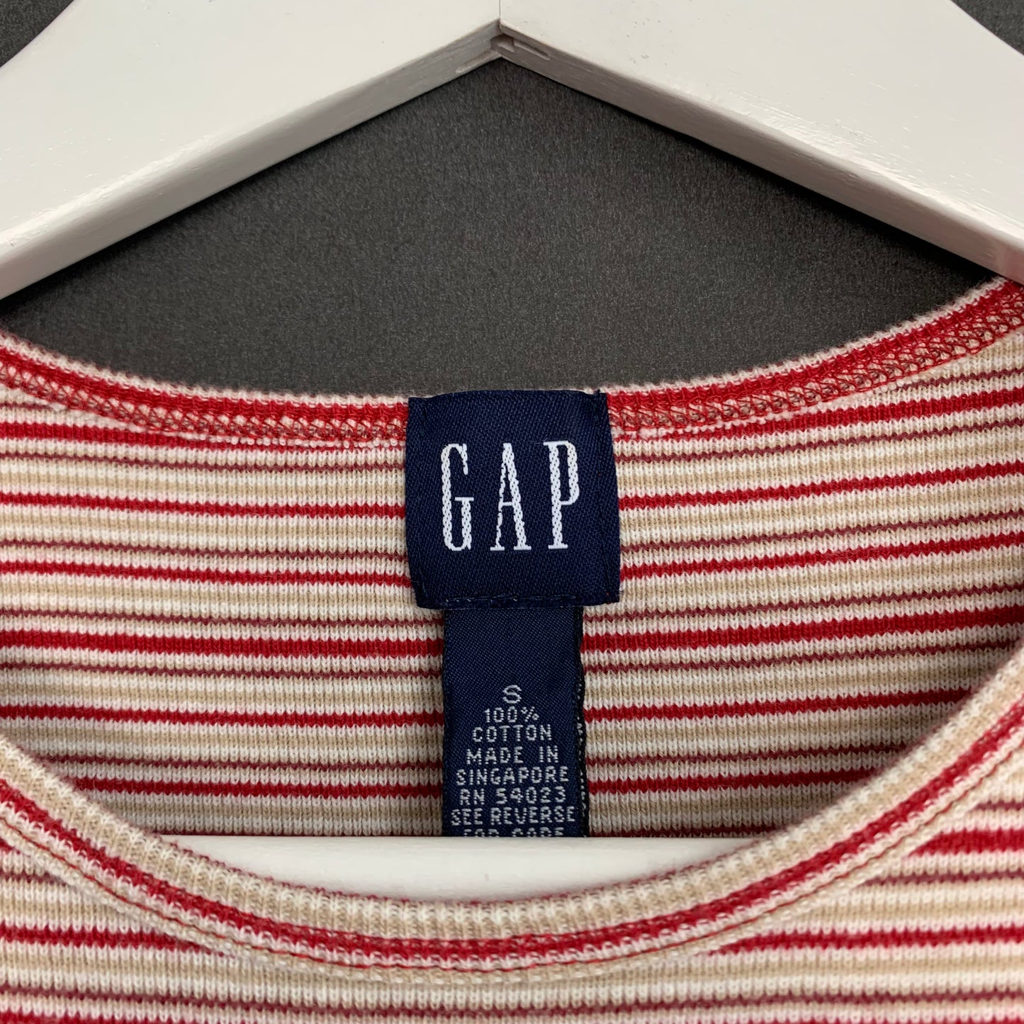Vintage 90s Gap Baby Tee Striped Small 100% Cotton Short Sleeve