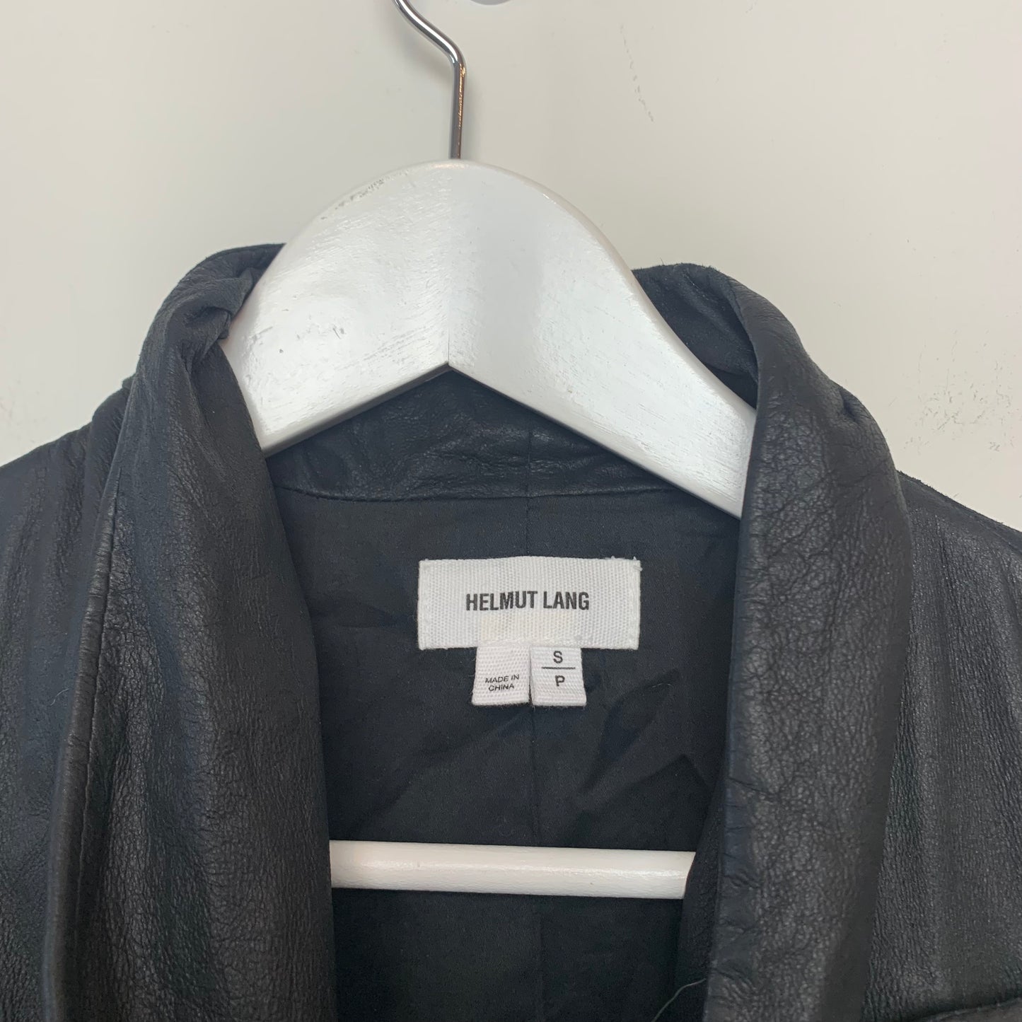 Helmut Lang Black Lamb Leather Biker Jacket Moto Zip Front Small