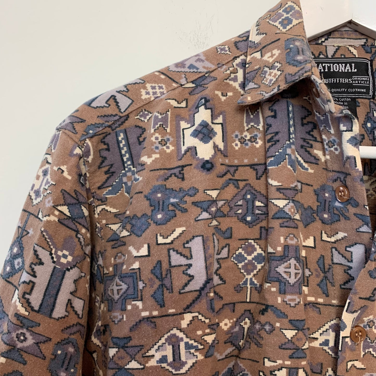National Outfitters Southwest Aztec Flannel Shirt 2XL