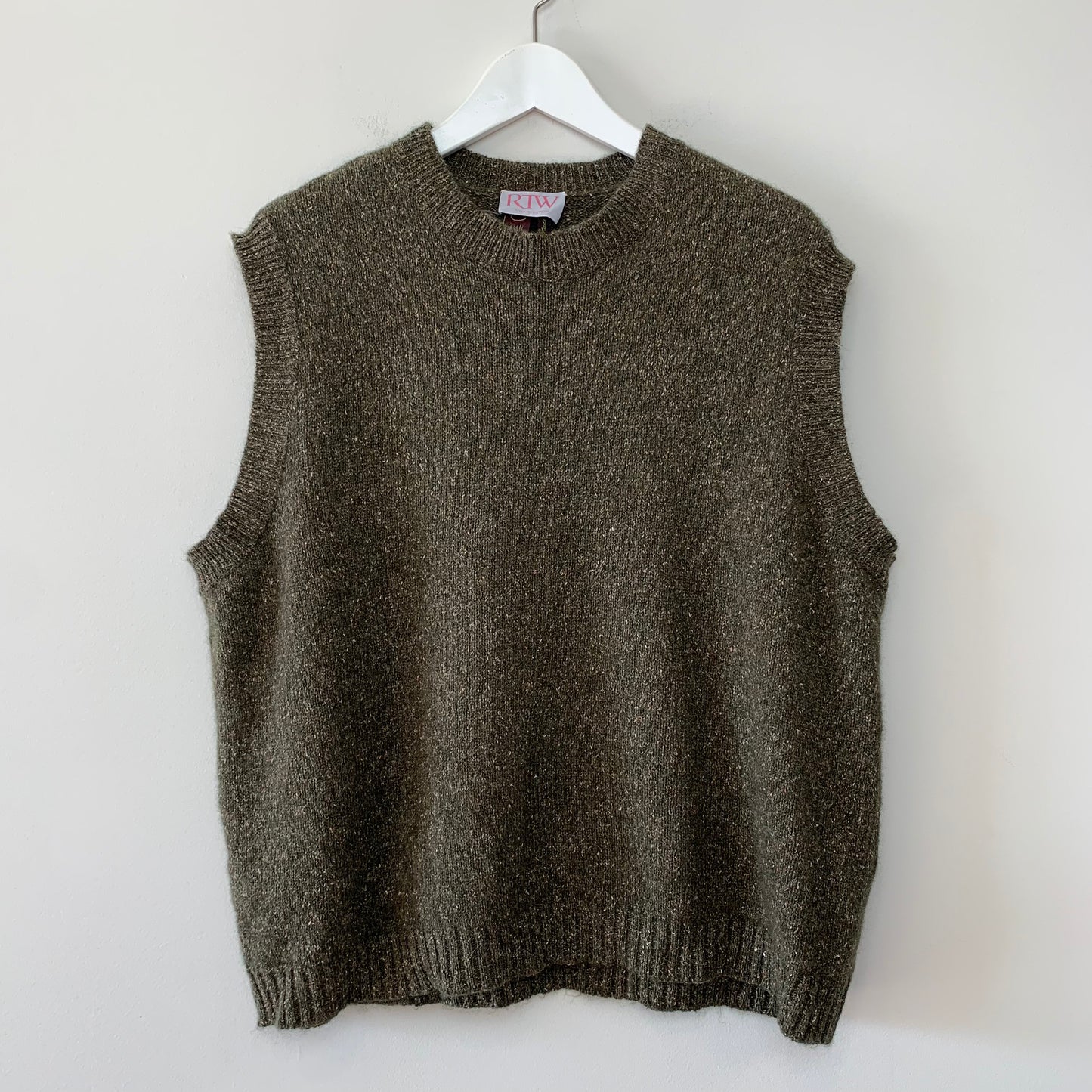 RTW Charleston Sweater Vest Olive Green Made in Italy