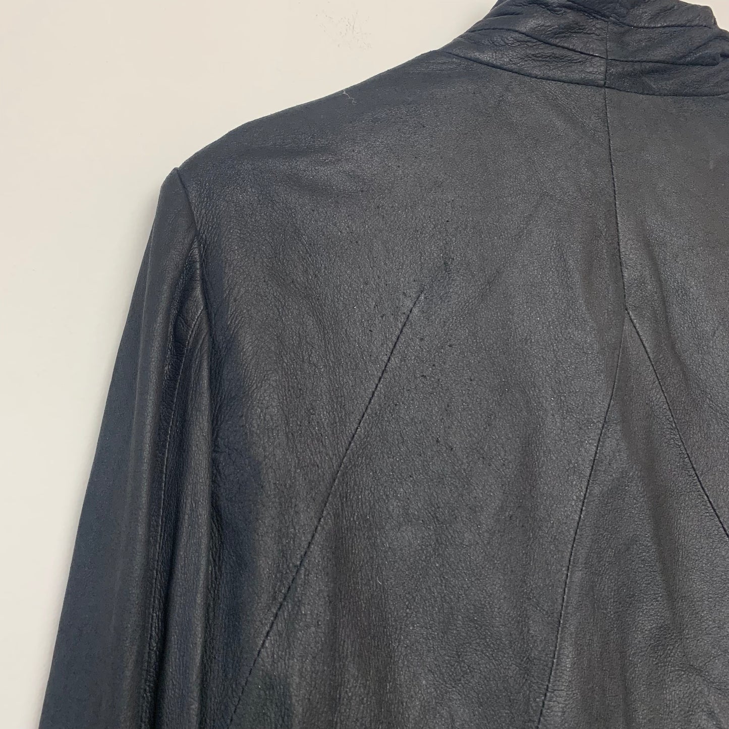 Helmut Lang Black Lamb Leather Biker Jacket Moto Zip Front Small