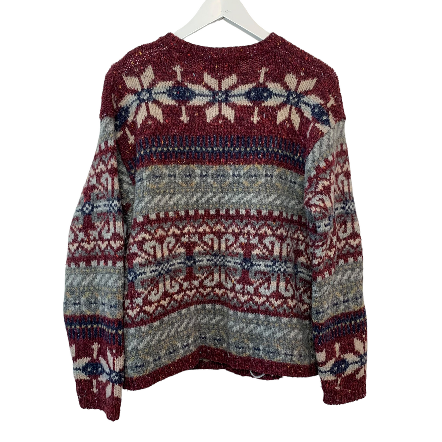 Vintage 90s American Eagle Cardigan Sweater Fair Isle Medium