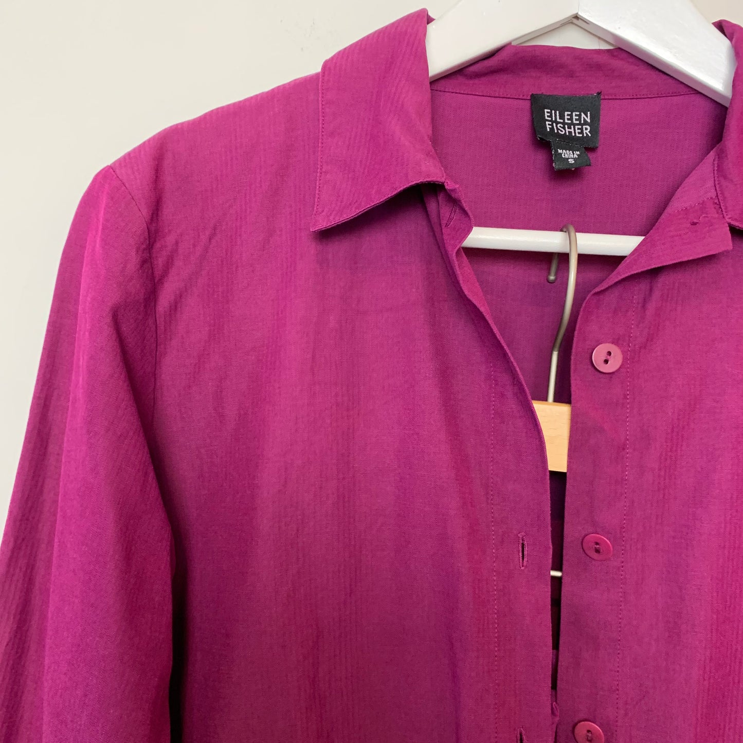 Eileen Fisher Silk Cotton Coordinating Matching Set Plum Small