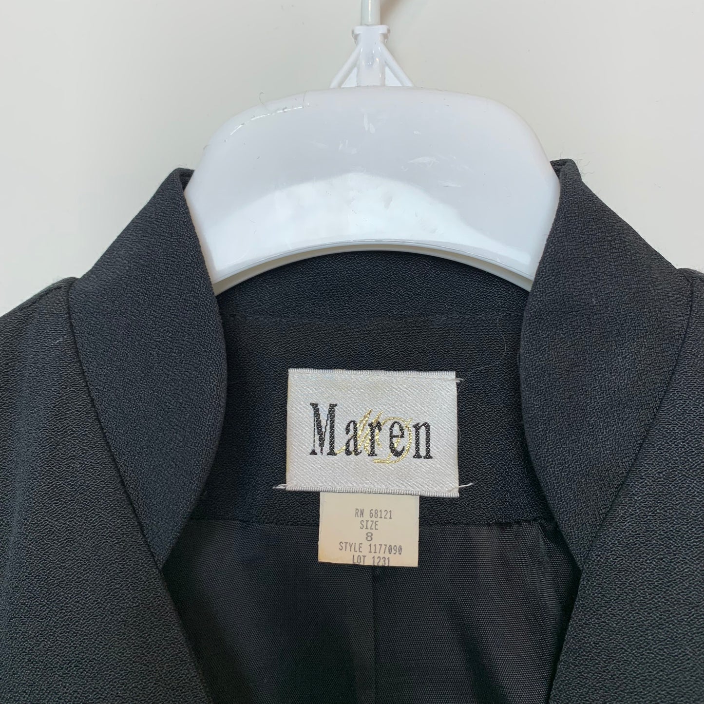 Vintage Maren Black Vest 8 Made in the USA